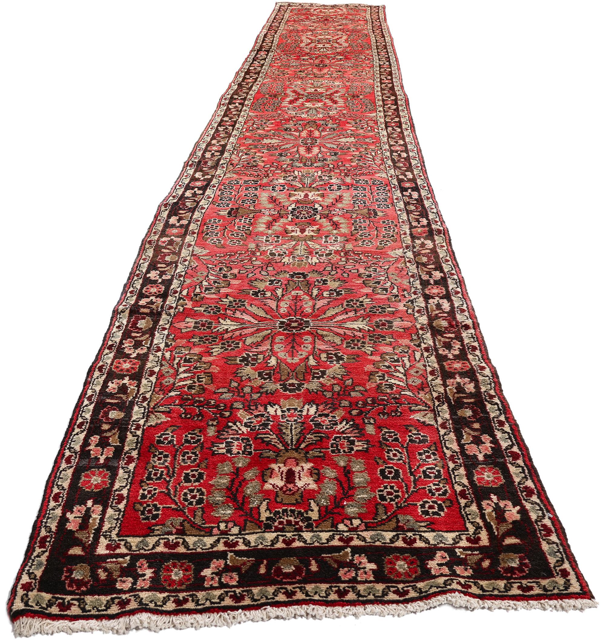 Sarouk Farahan Antique Persian Dergazine Hamadan Carpet with Traditional Style For Sale