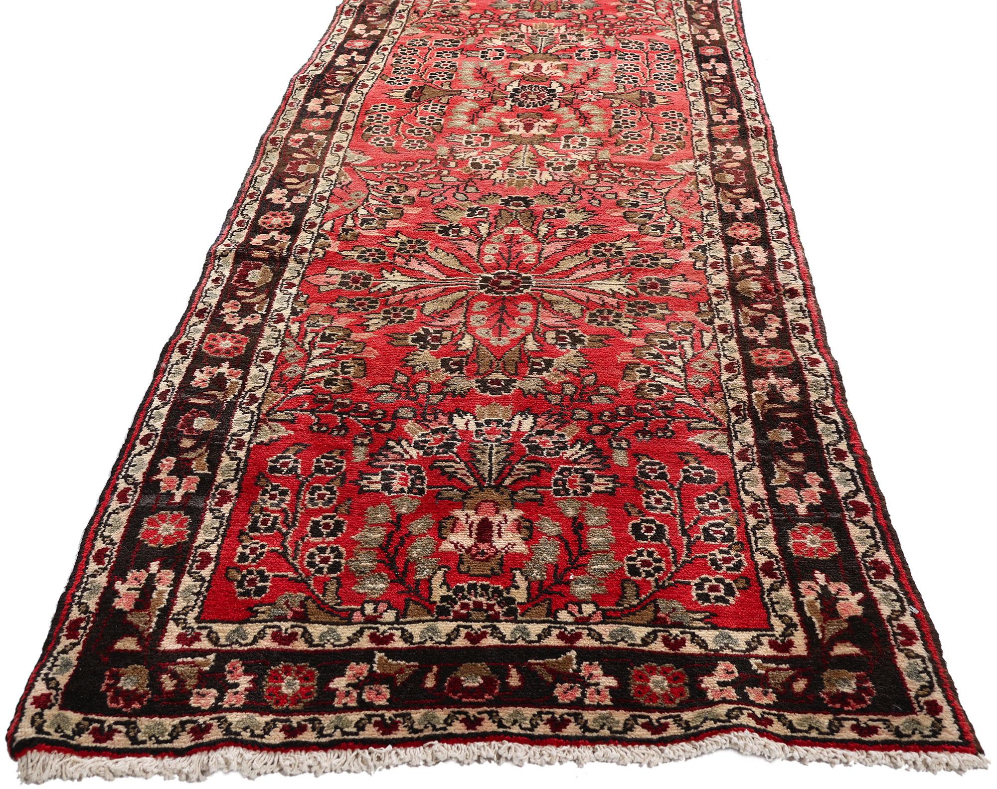 Hand-Knotted Antique Persian Dergazine Hamadan Carpet with Traditional Style For Sale