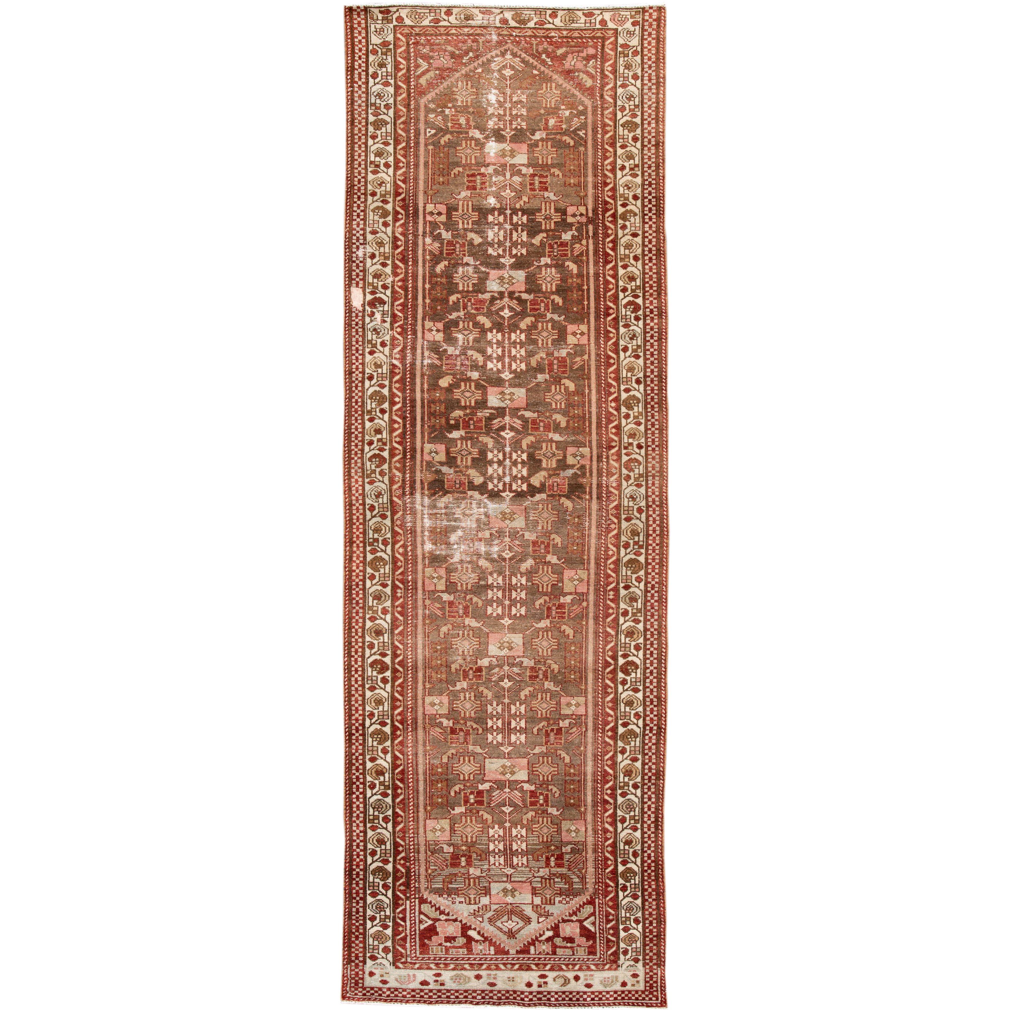 Antique Persian Distressed Runner Rug