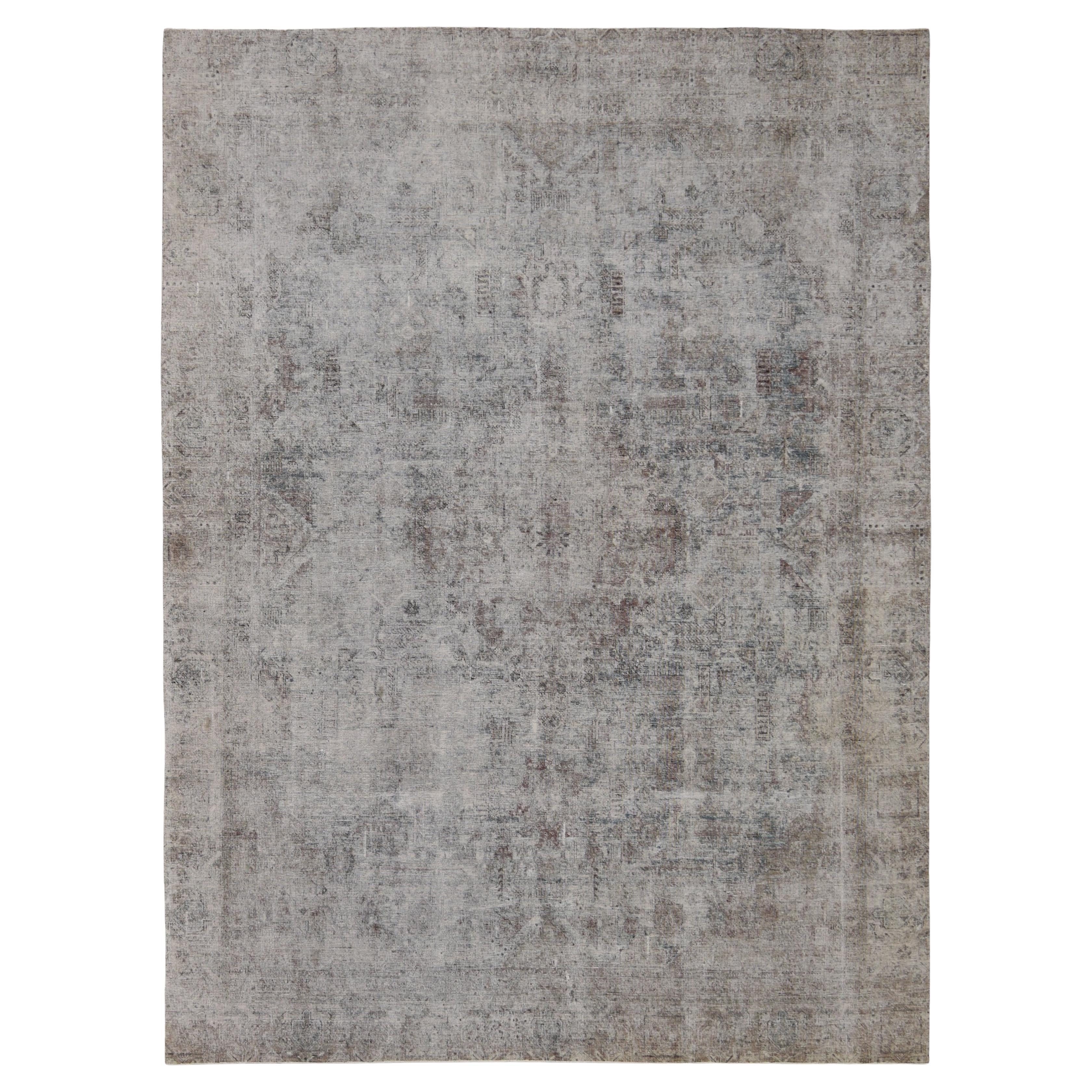 Antique Persian Distressed Wool Rug 8'8''x11'10''