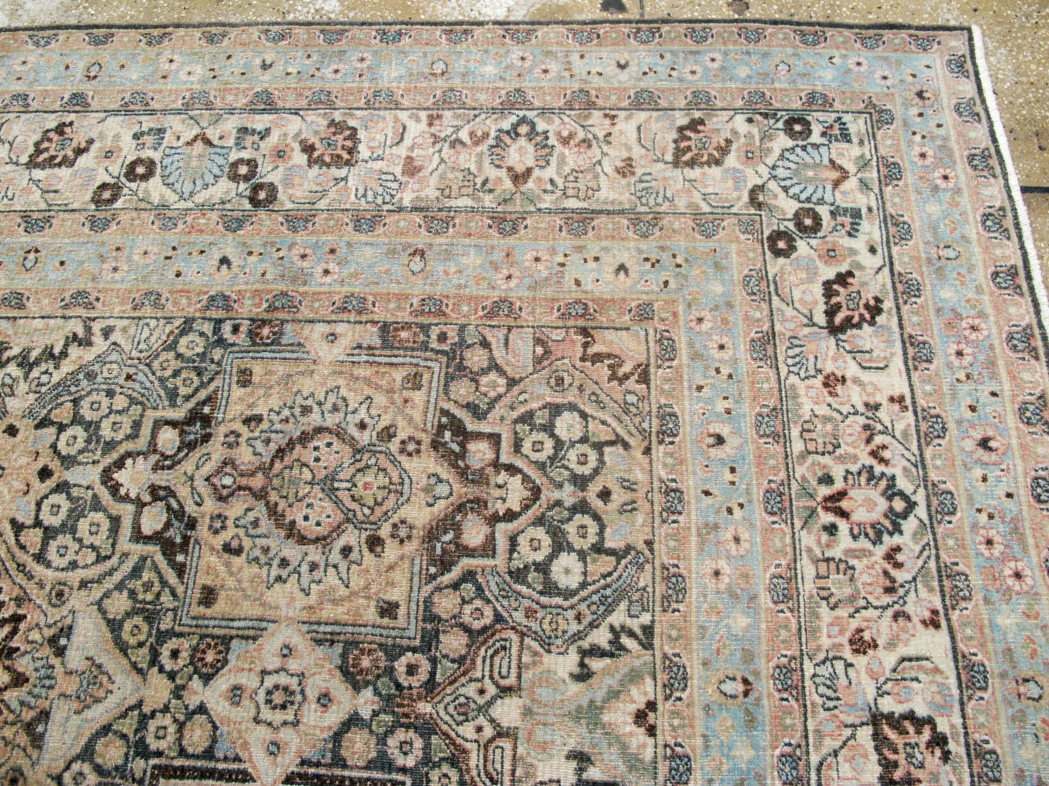 Antique Persian Dorokhsh Carpet For Sale 3