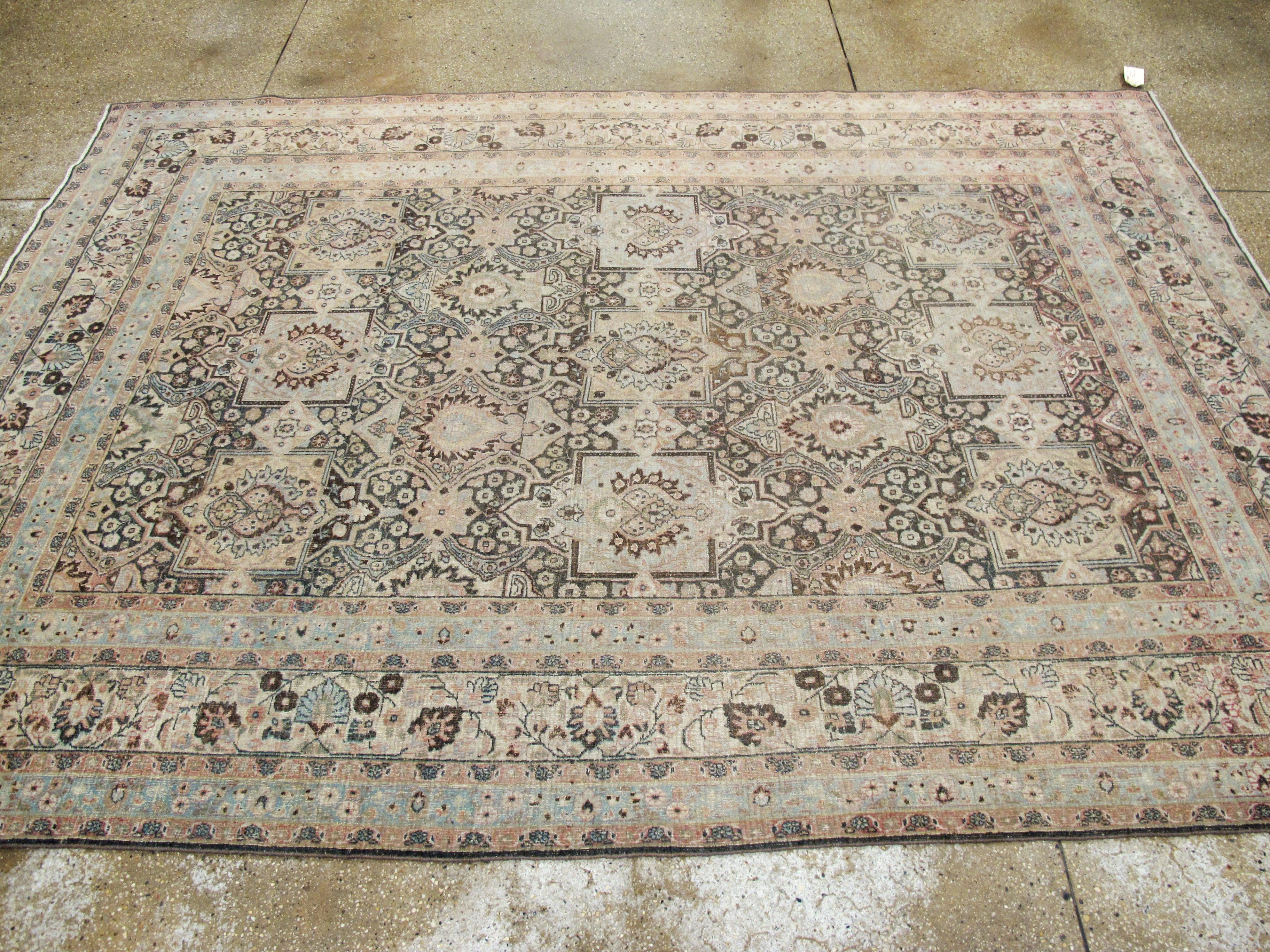 Antiker persischer Dorokhsh-Teppich im Angebot 1
