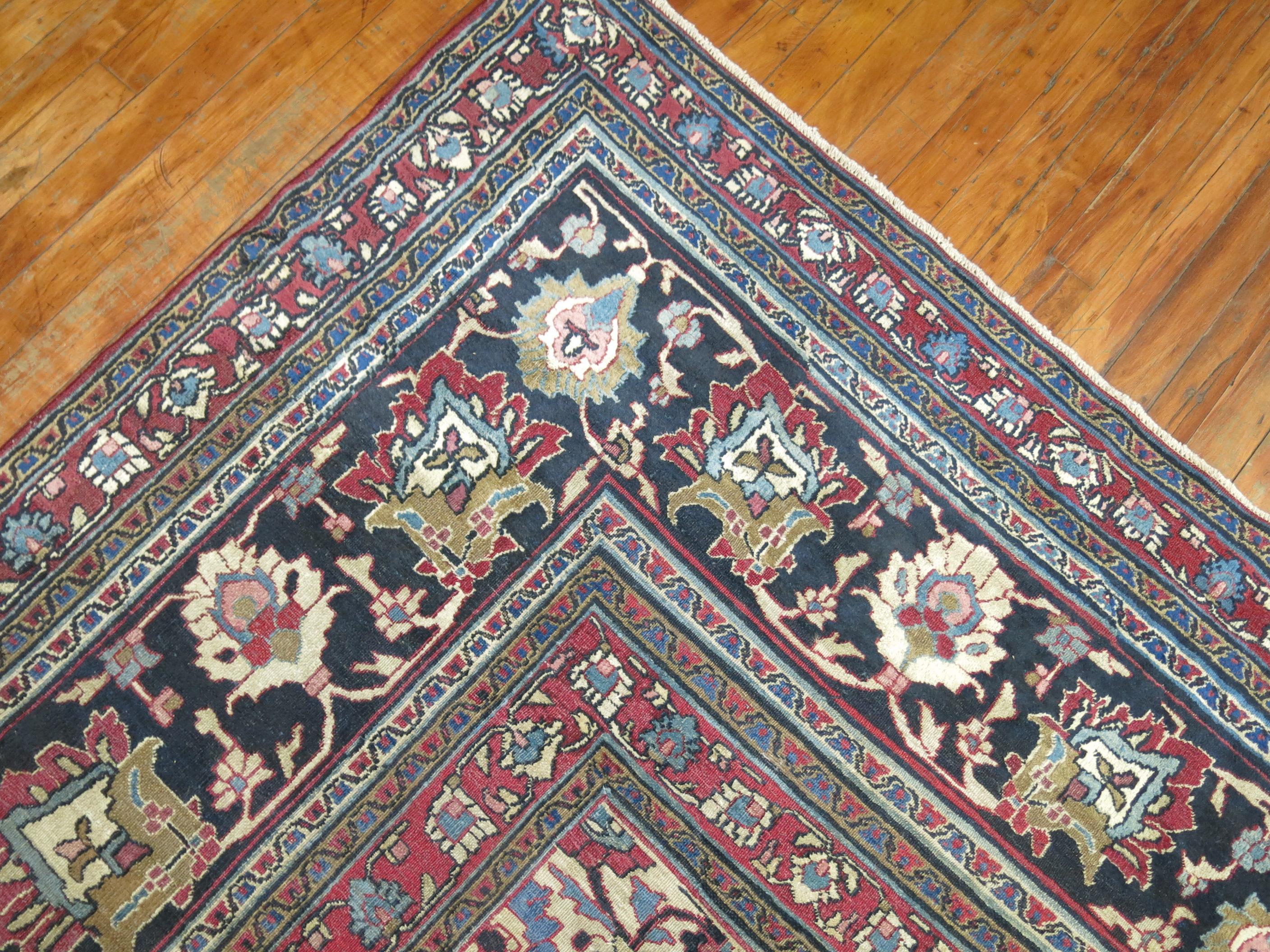 Late 19th Century Antique Persian Doroksh Carpet For Sale 4