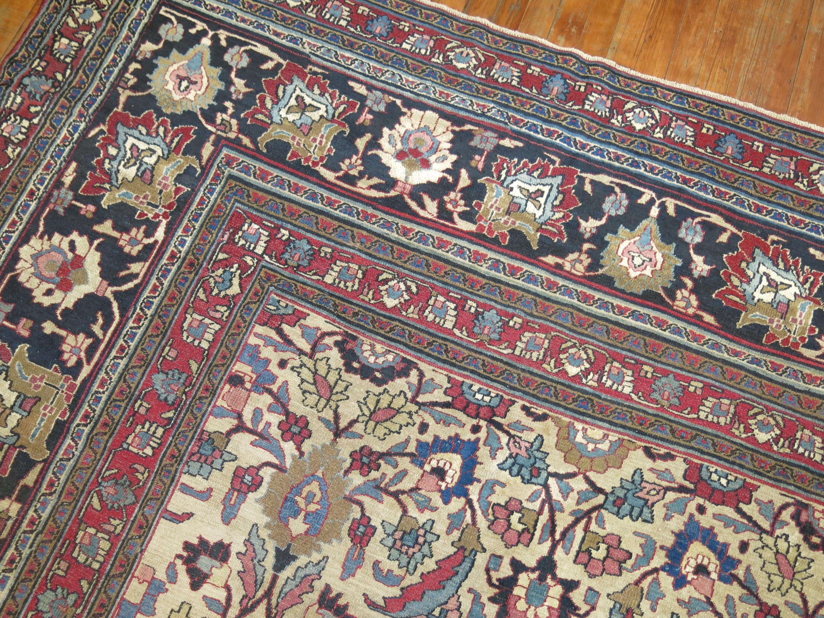 Late 19th Century Antique Persian Doroksh Carpet For Sale 9