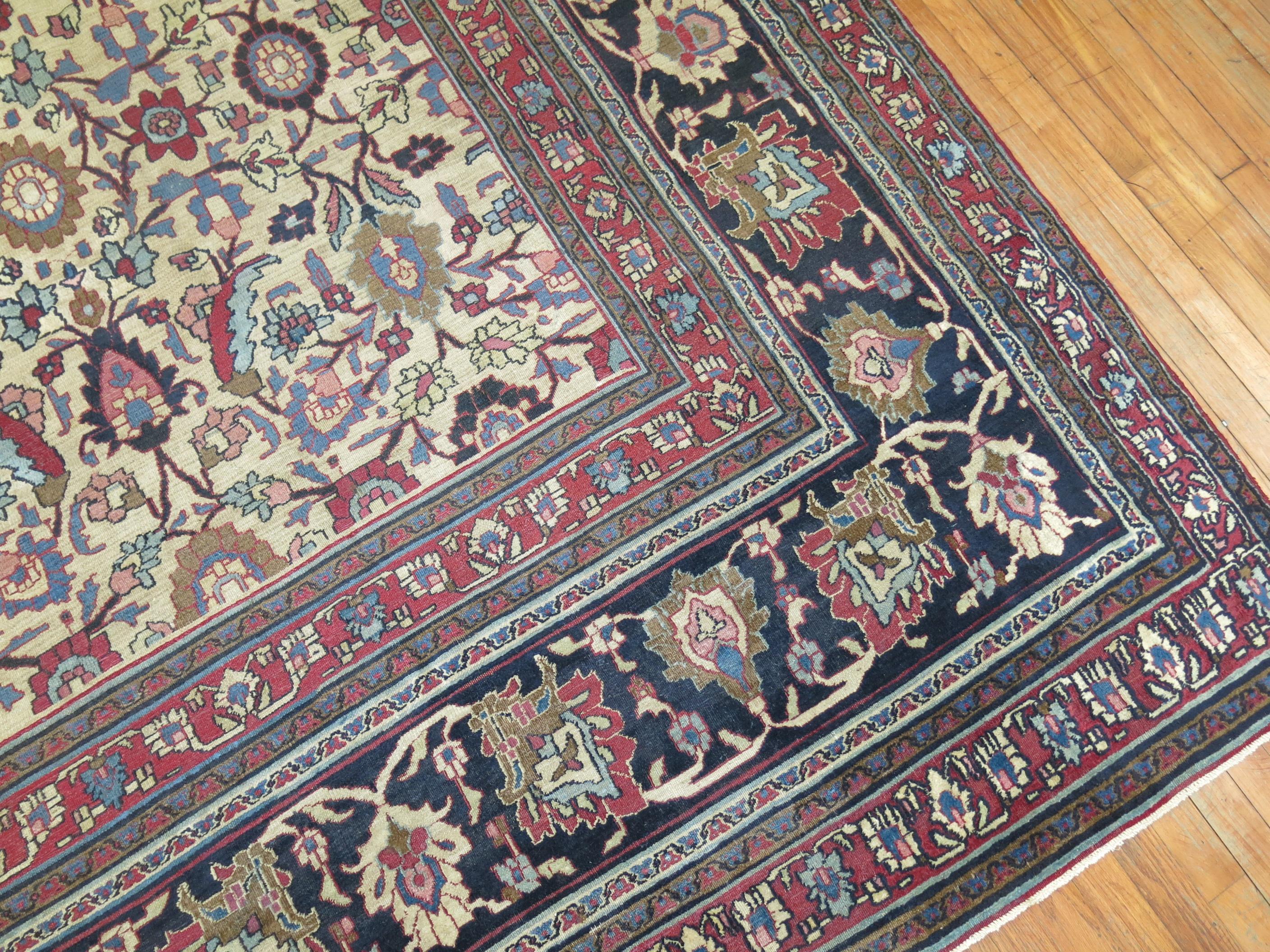 Antiker persischer Doroksh-Teppich aus dem späten 19. Jahrhundert (Wolle) im Angebot