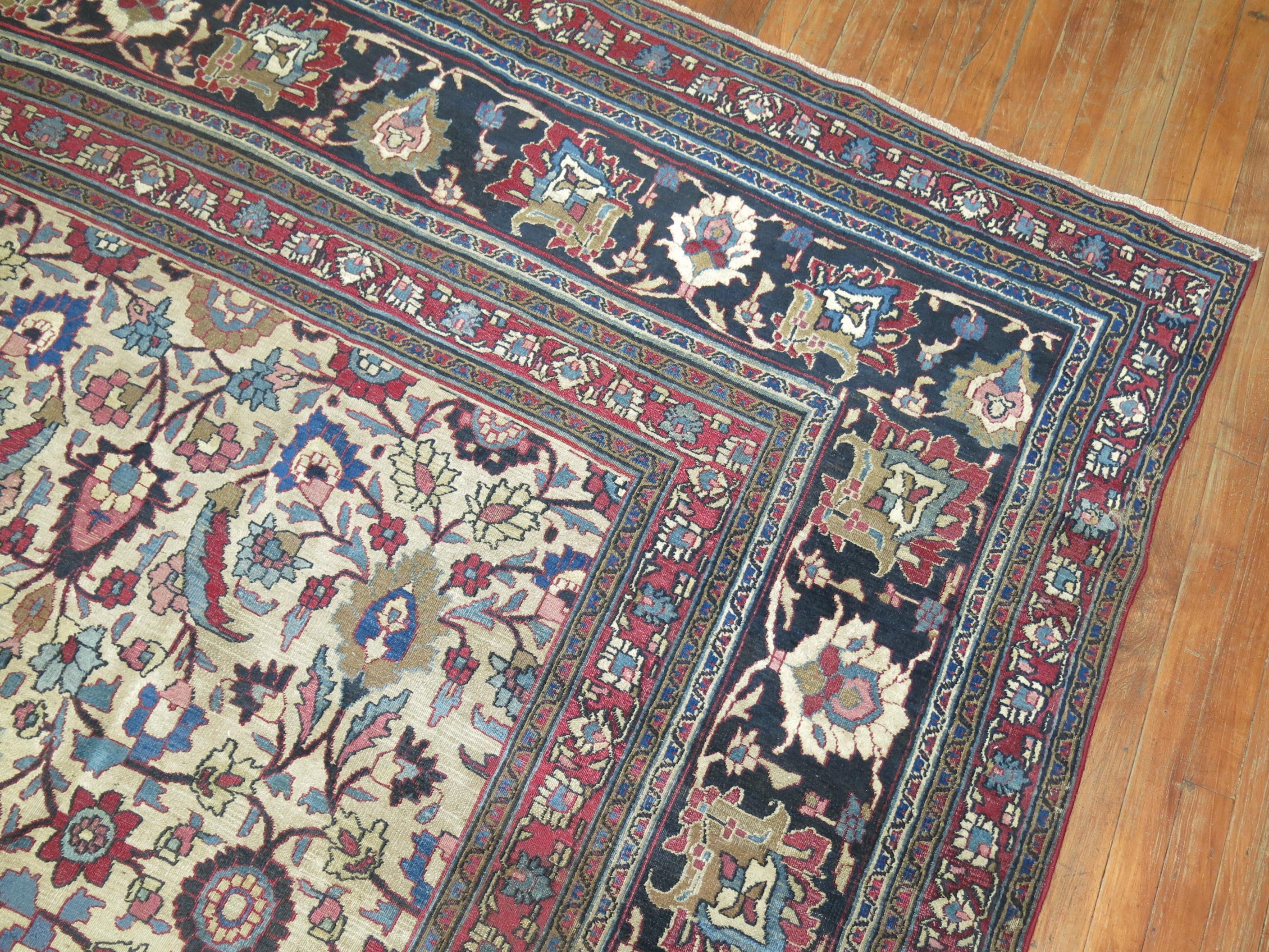 Late 19th Century Antique Persian Doroksh Carpet For Sale 2