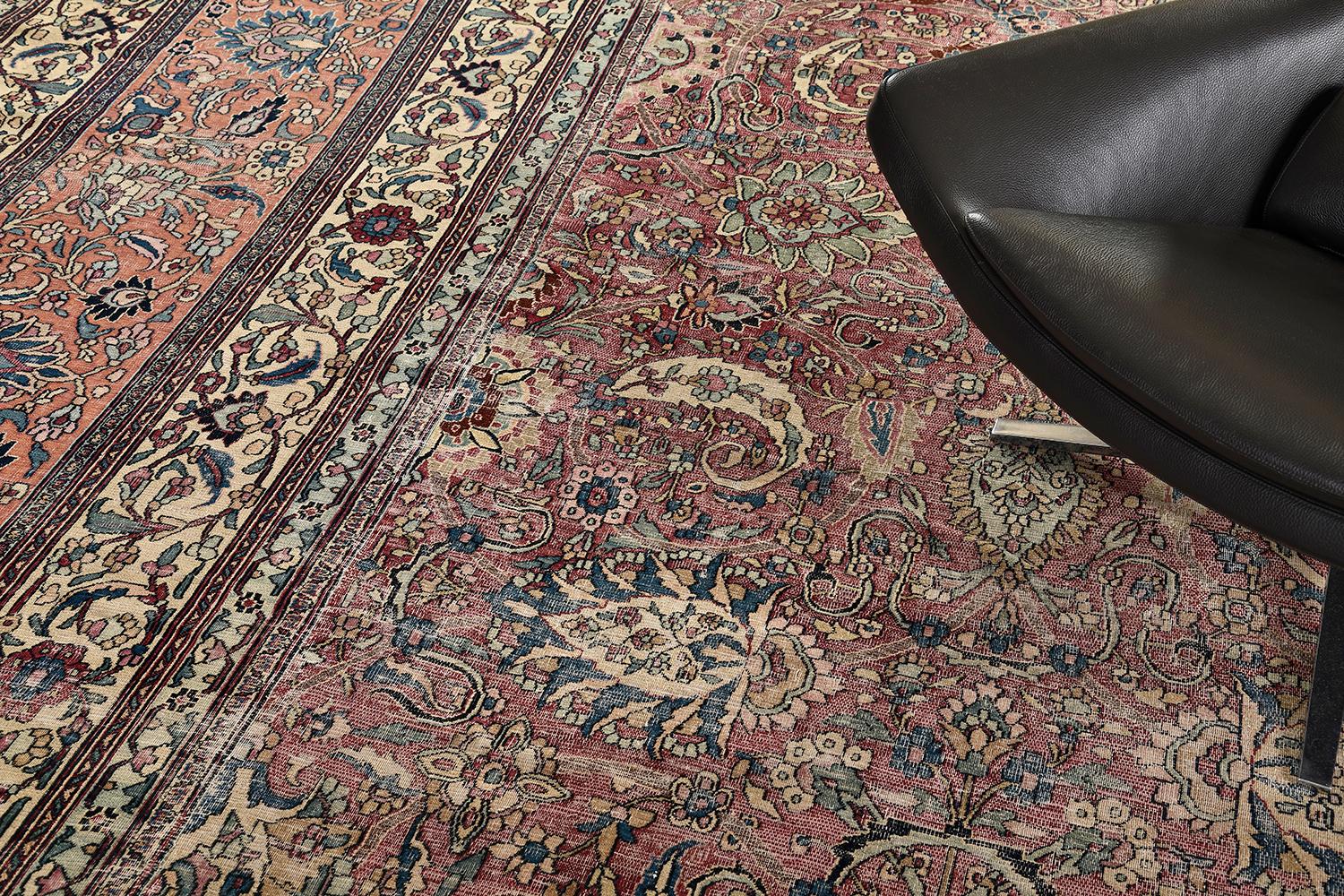 Hand-Knotted Antique Persian Doroksh For Sale