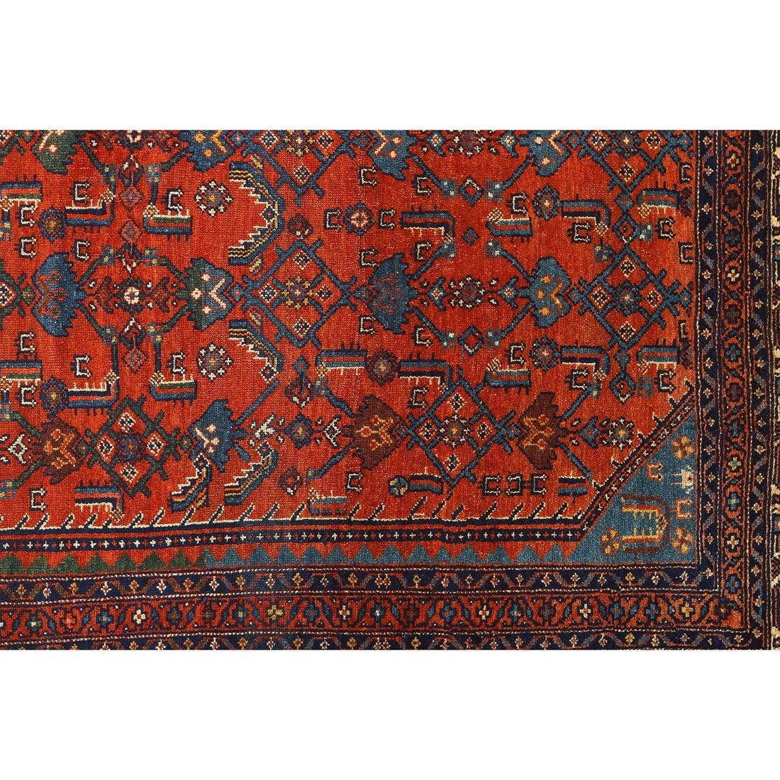 Noué à la main Tapis persan ancien Enjelas - Taille : 6'6x4'10 en vente