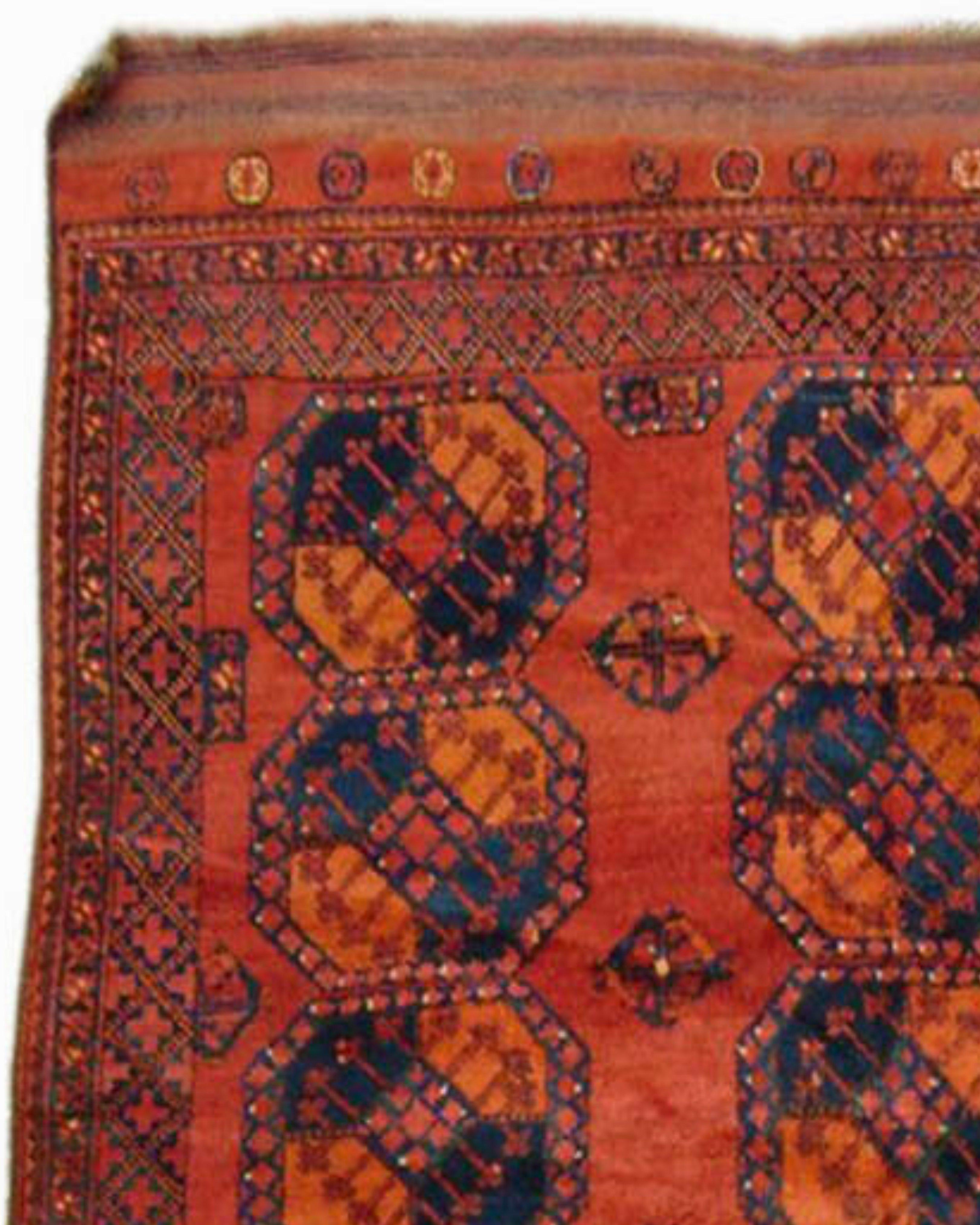 Afghan Antique Persian Ersari Main Carpet, 19th Century For Sale
