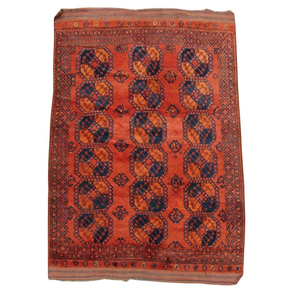 Antique Persian Ersari Main Carpet, 19th Century