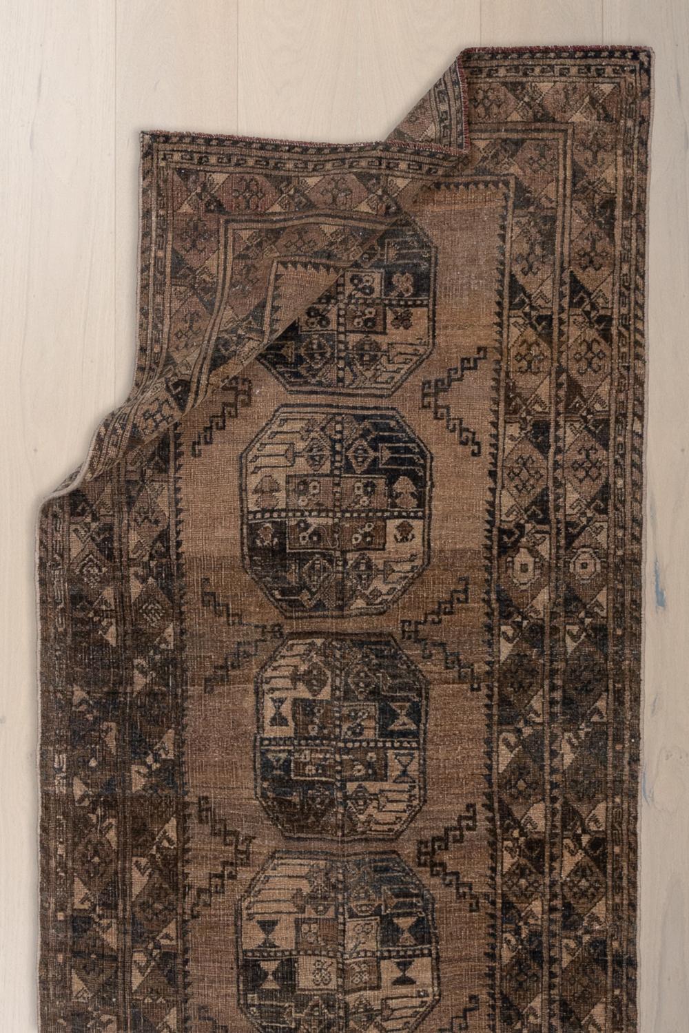 Antique Persian Ersari Runner Rug 3