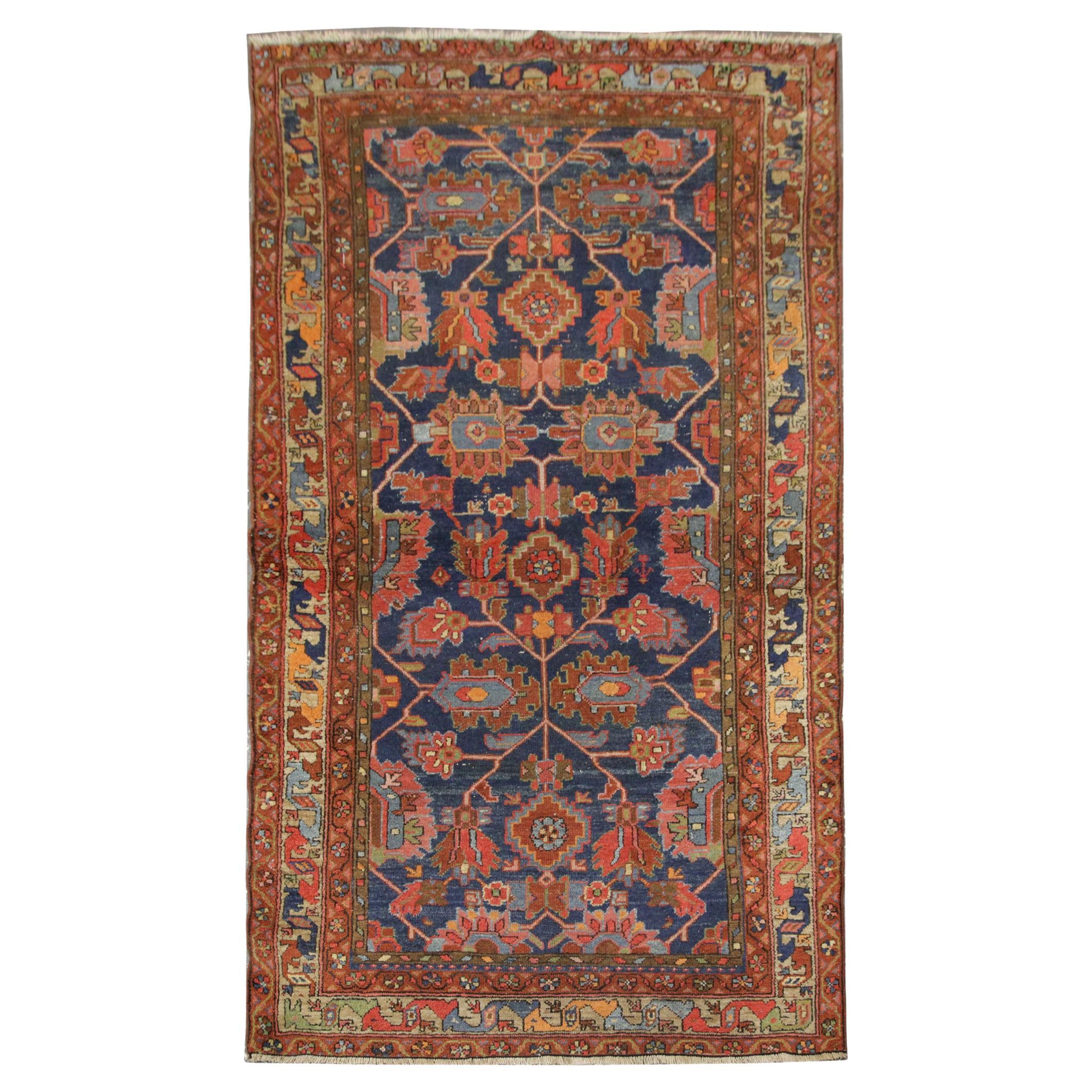 Antiker kaukasischer Teppich, handgefertigt, All Over Design, Wohnzimmerteppich, CHR79