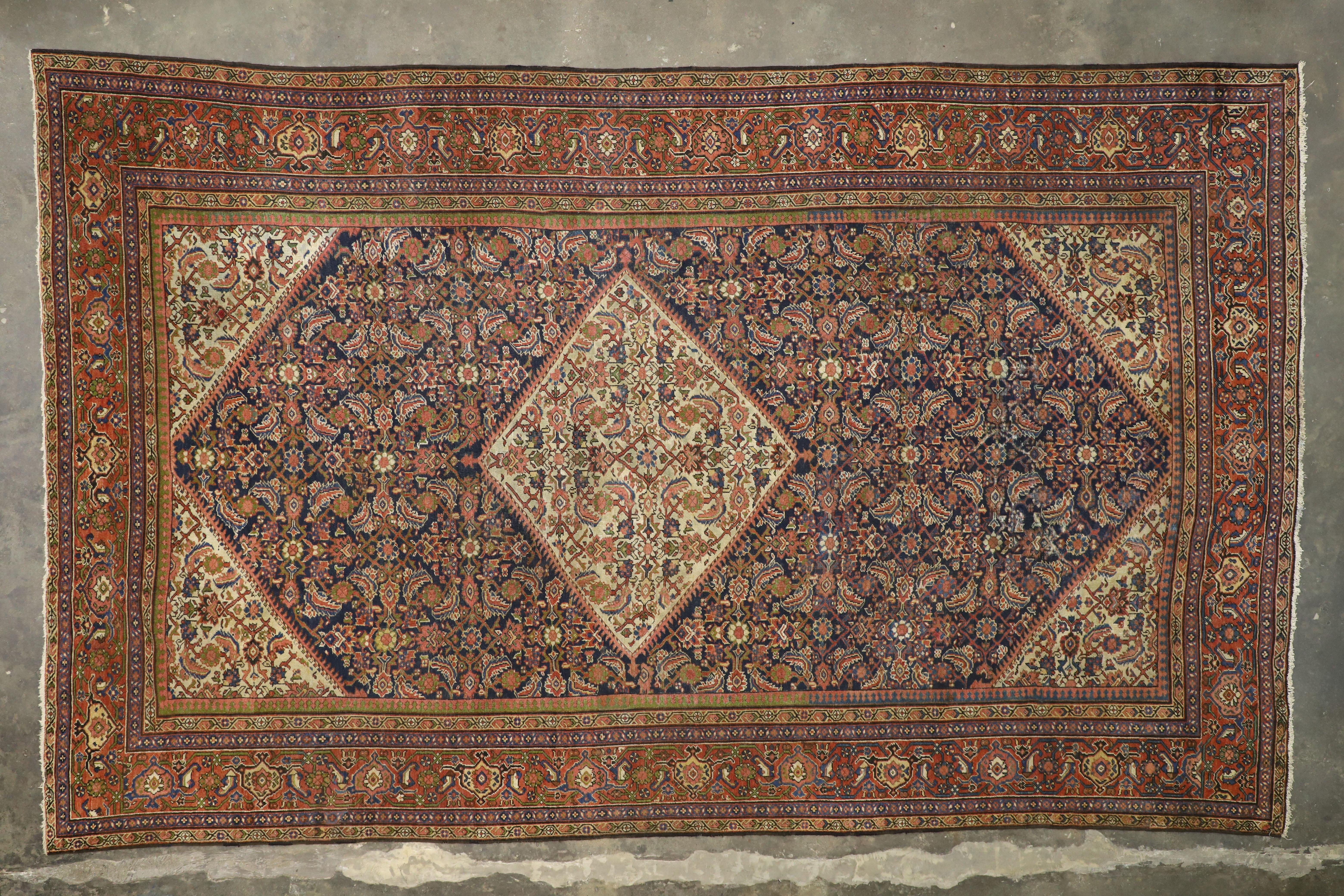 Antique Persian Farahan Gallery Rug with Modern Traditional Style For Sale 2