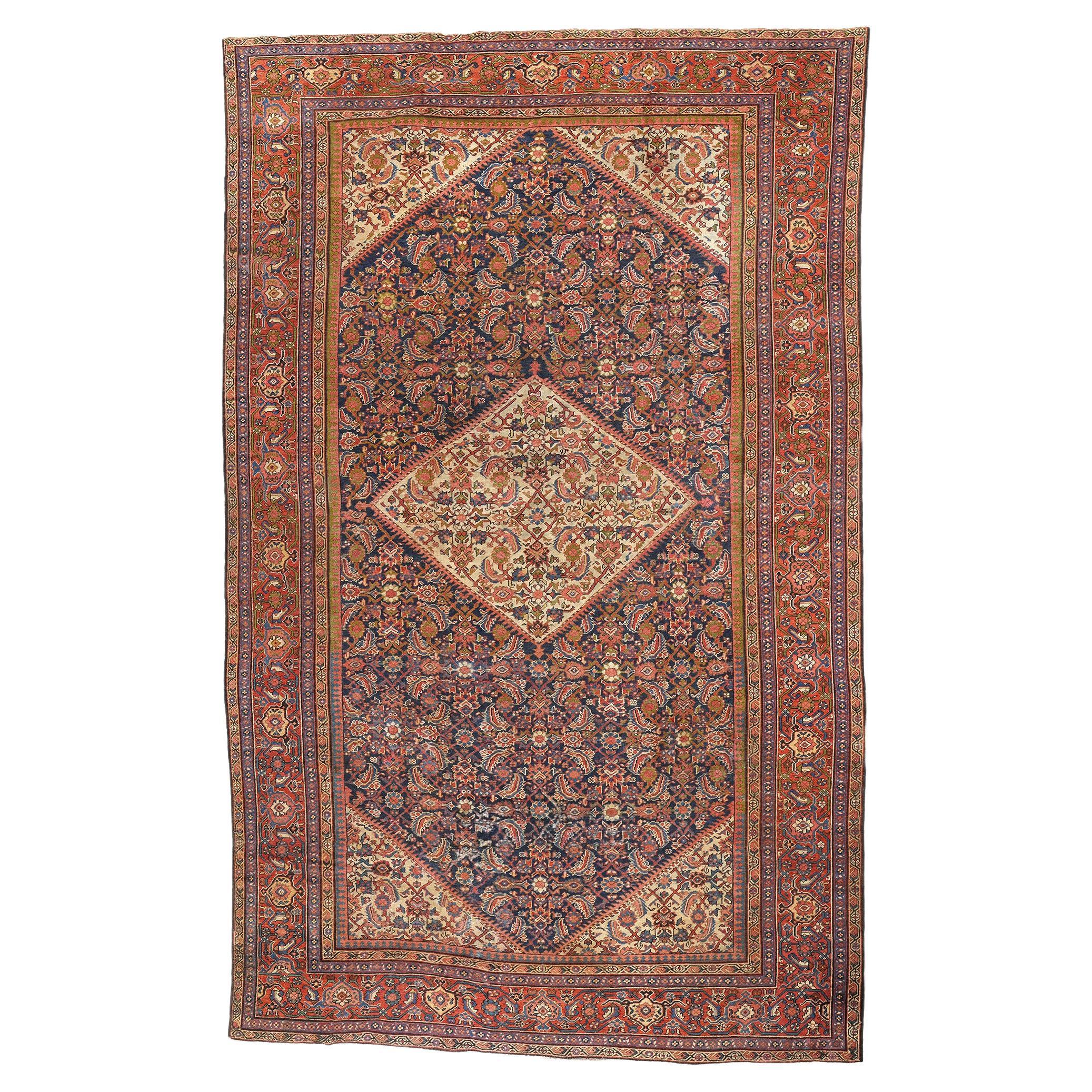 Late 19th Century Antique Persian Farahan Carpet with Traditional Style