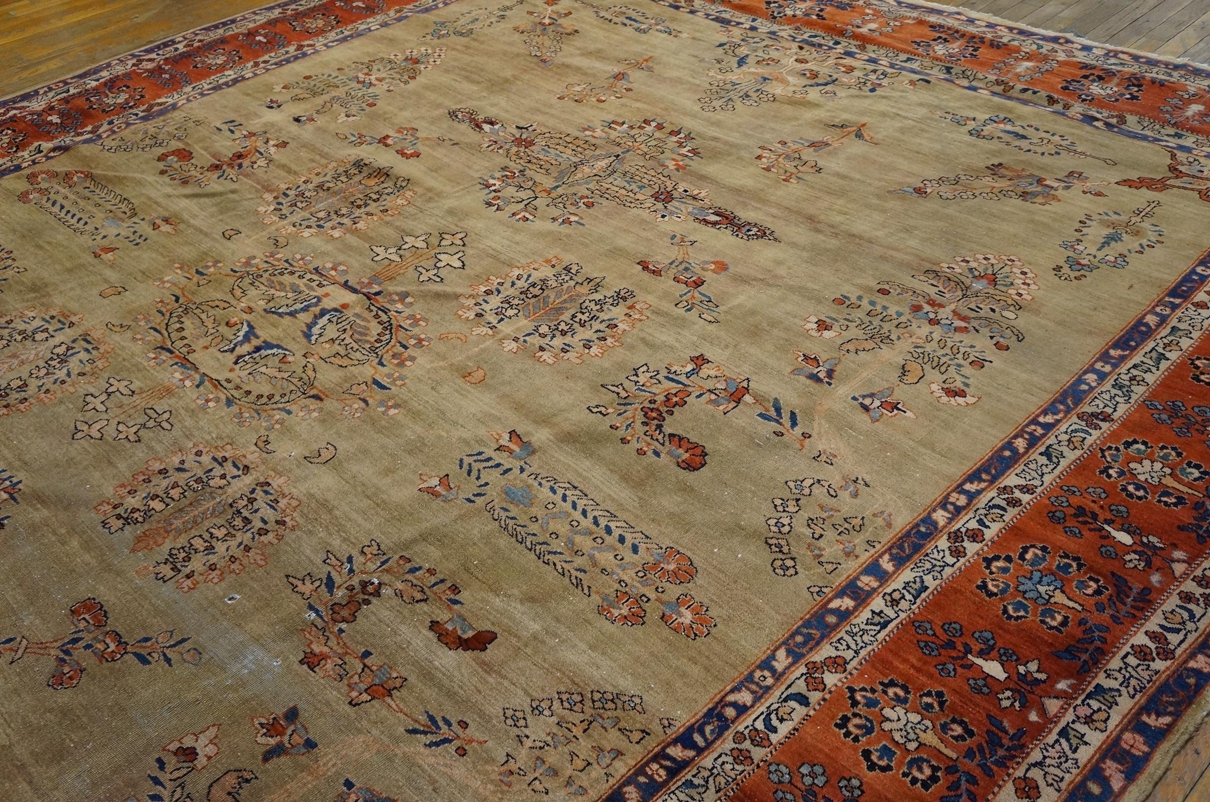 Late 19th Century Persian Farahan Carpet ( 10' x 13'4