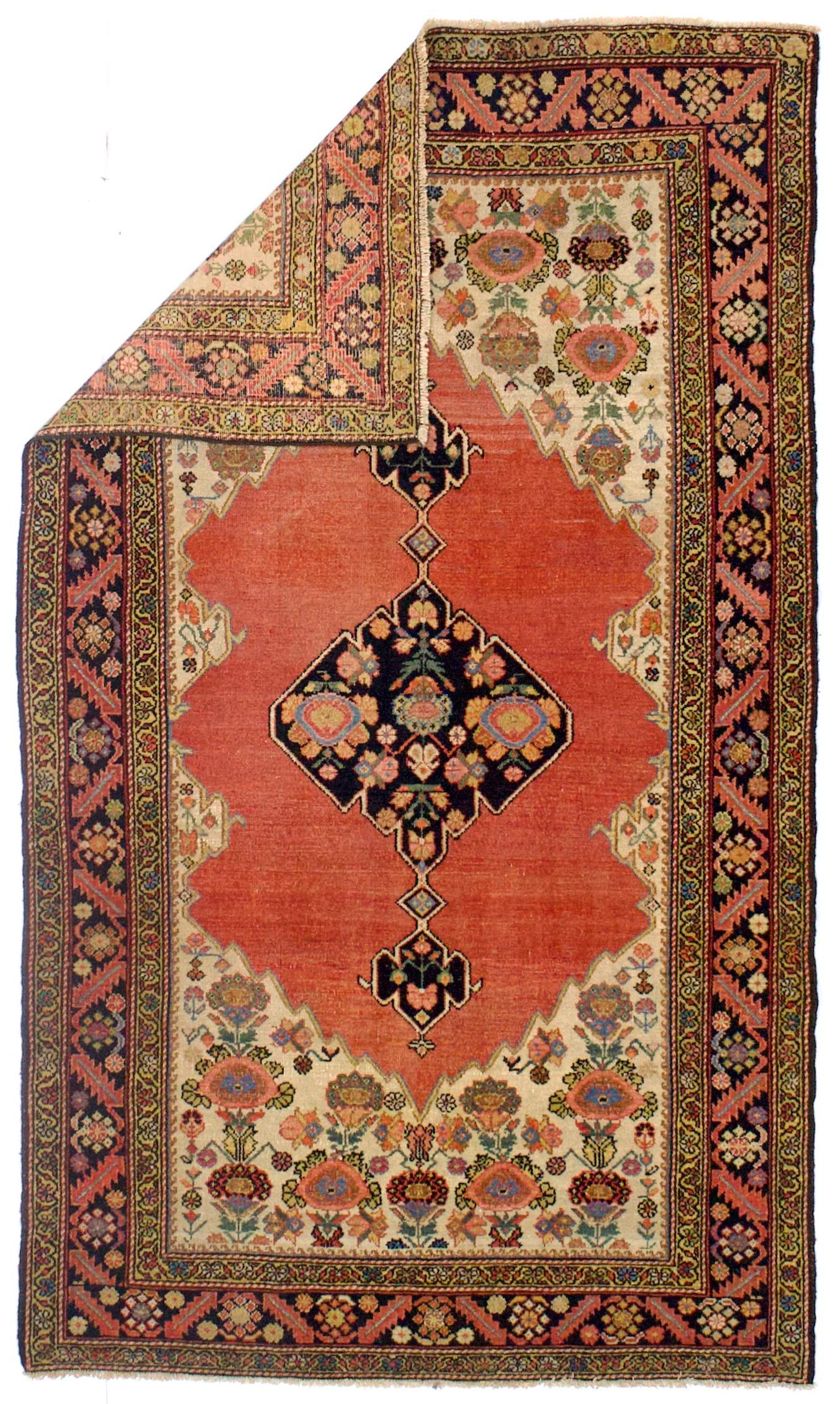 Antiker persischer Farahan-Teppich 3'10