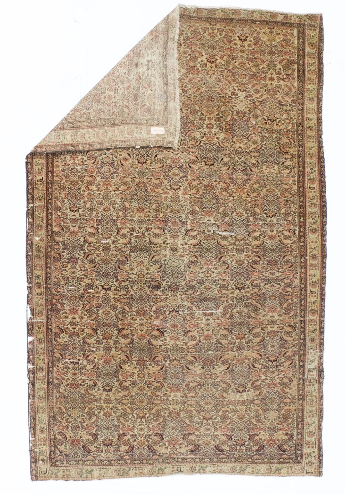 Antiker persischer Farahan-Teppich 3'9