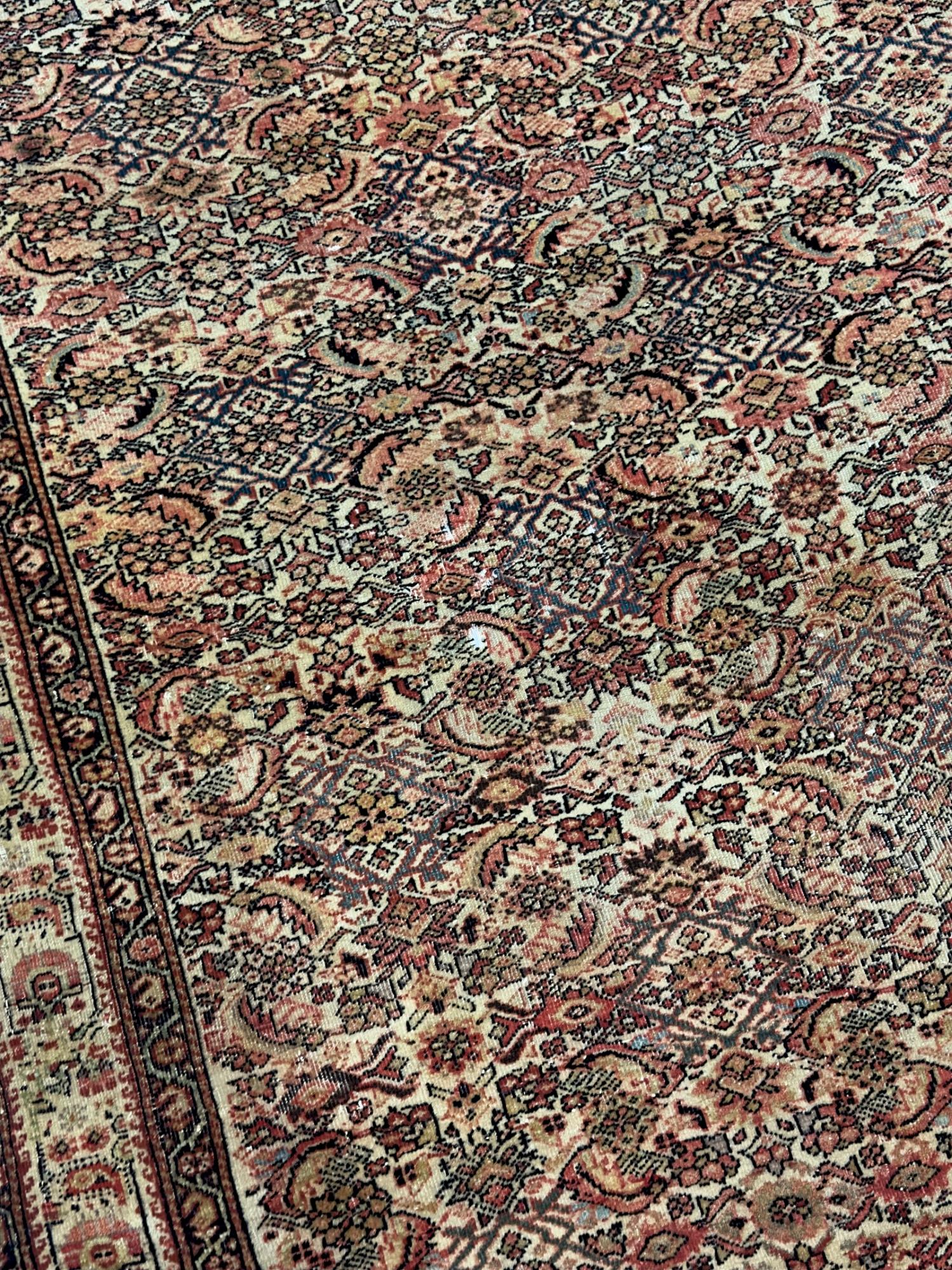 Antiker persischer Farahan Teppich 3'9