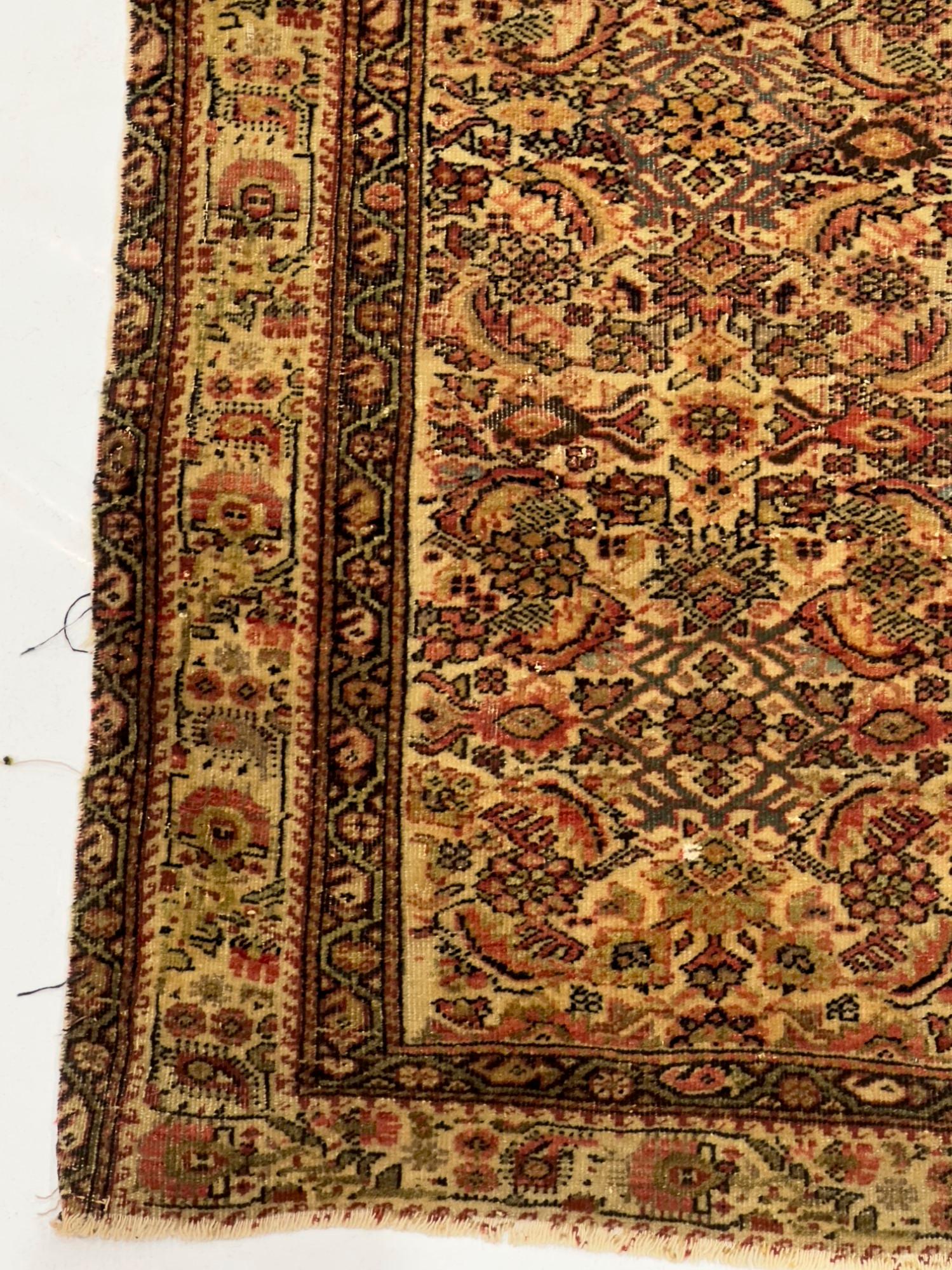 Antiker persischer Farahan Teppich 3'9