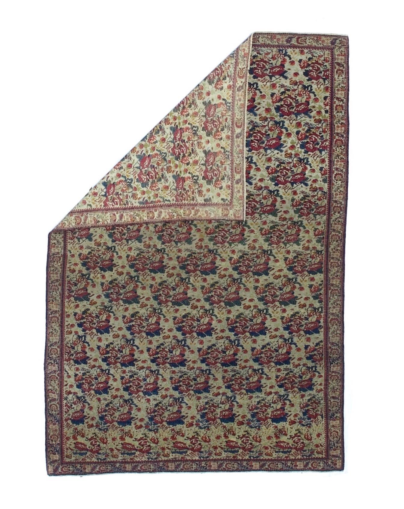 Antiker persischer Farahan-Teppich 4'4