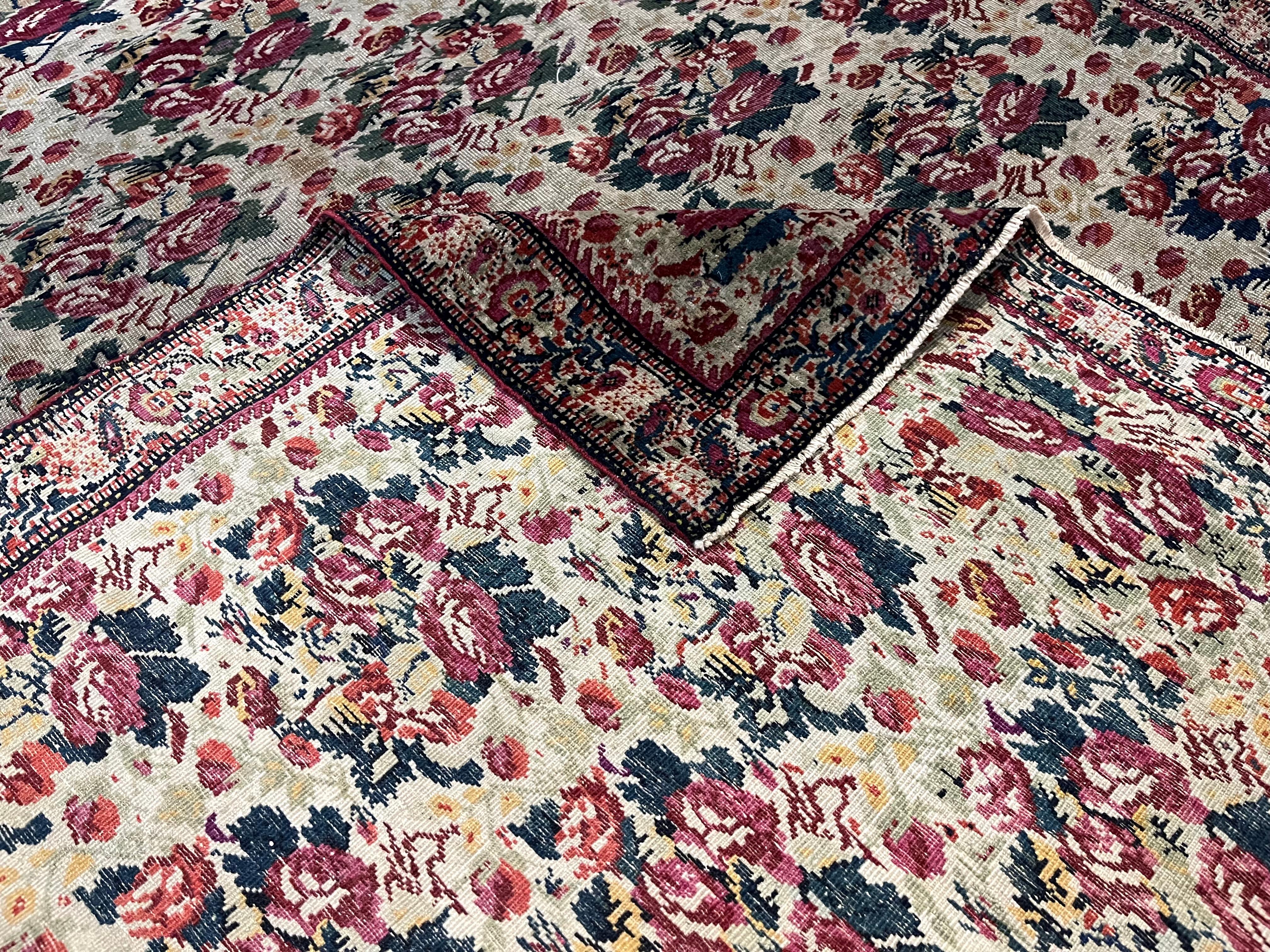 Antike persische Farahan Teppich 4'4