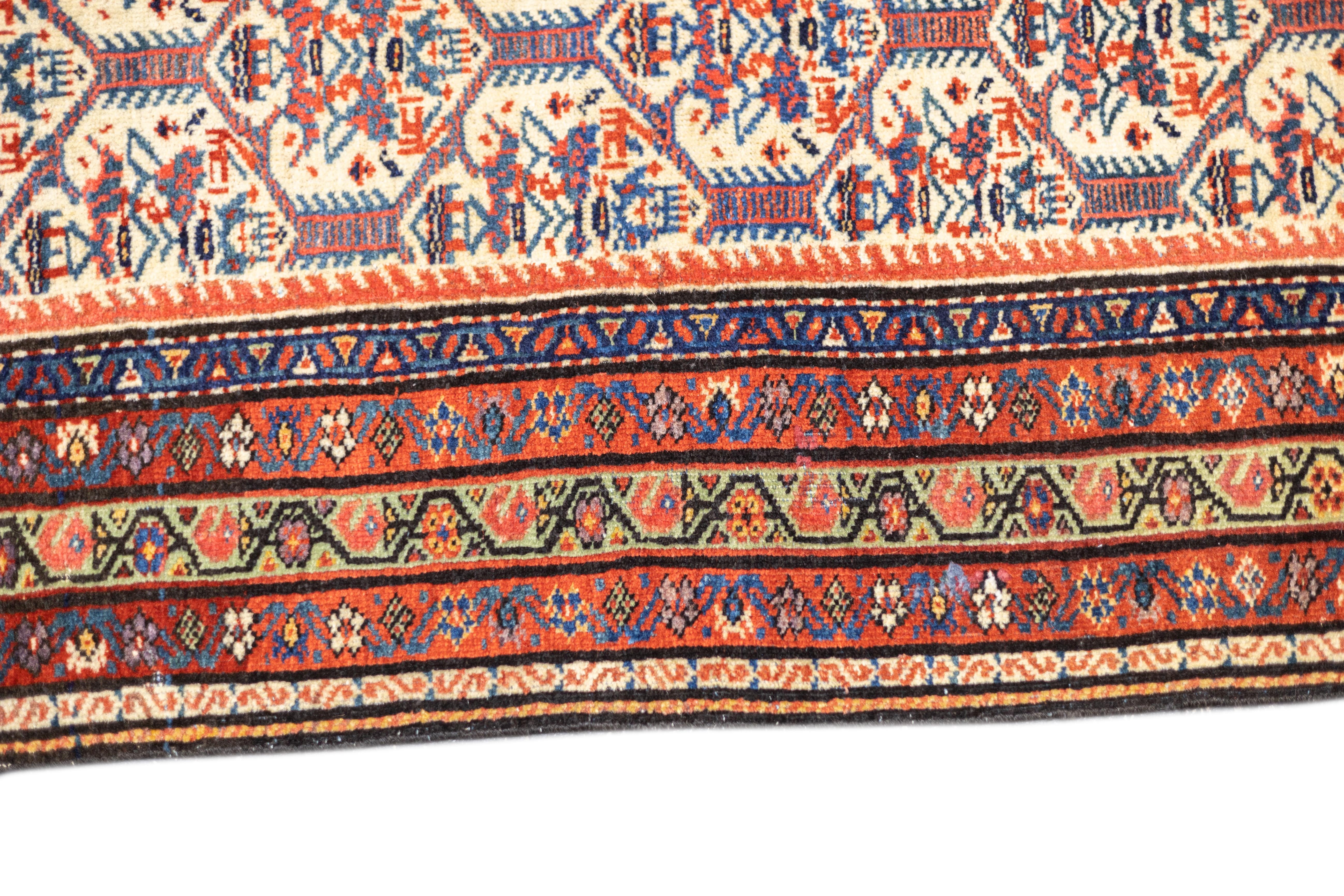 Antique Persian Farahan Rug 4'4'' x 6'6'' For Sale 4