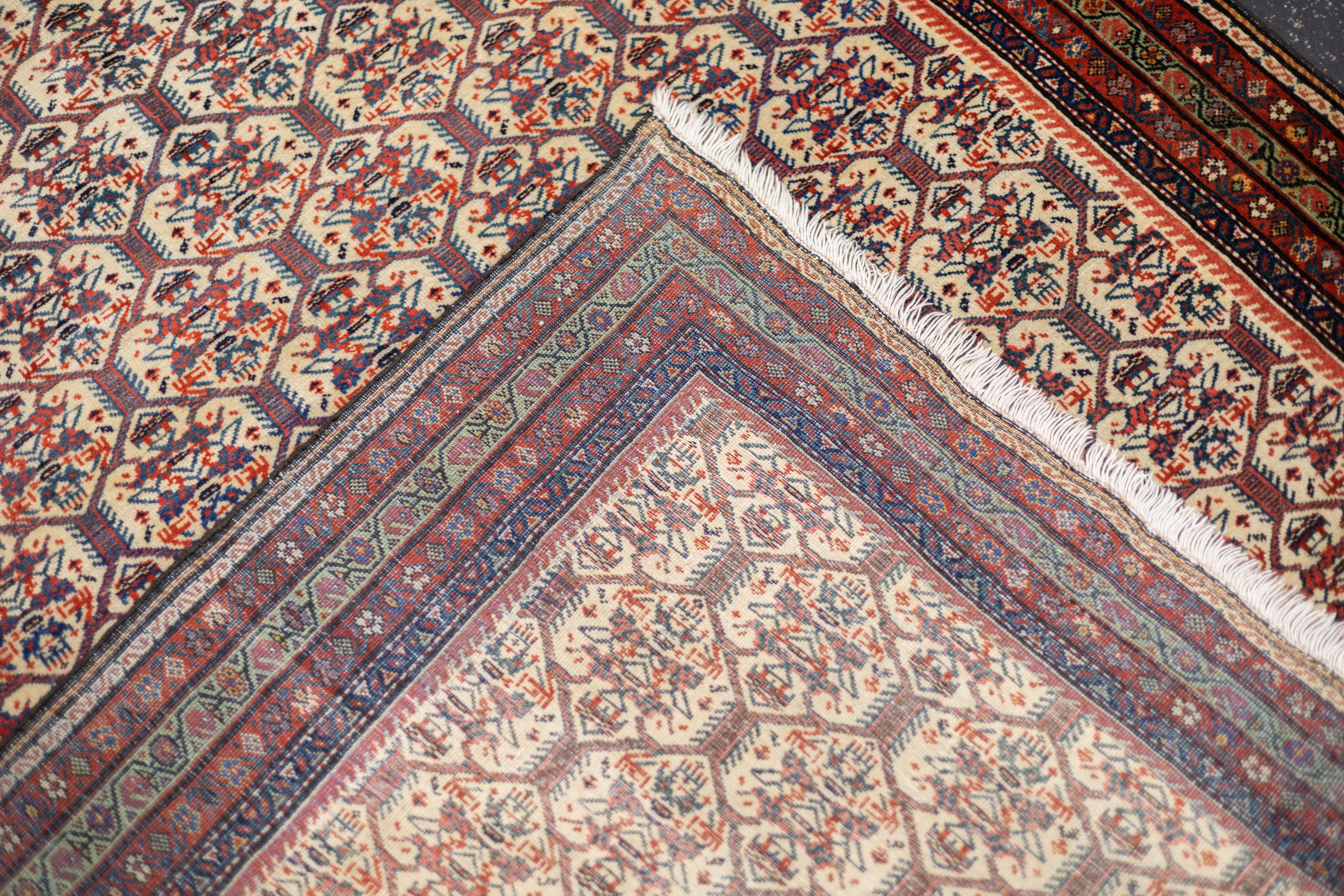 Antique Persian Farahan Rug 4'4'' x 6'6'' For Sale 7