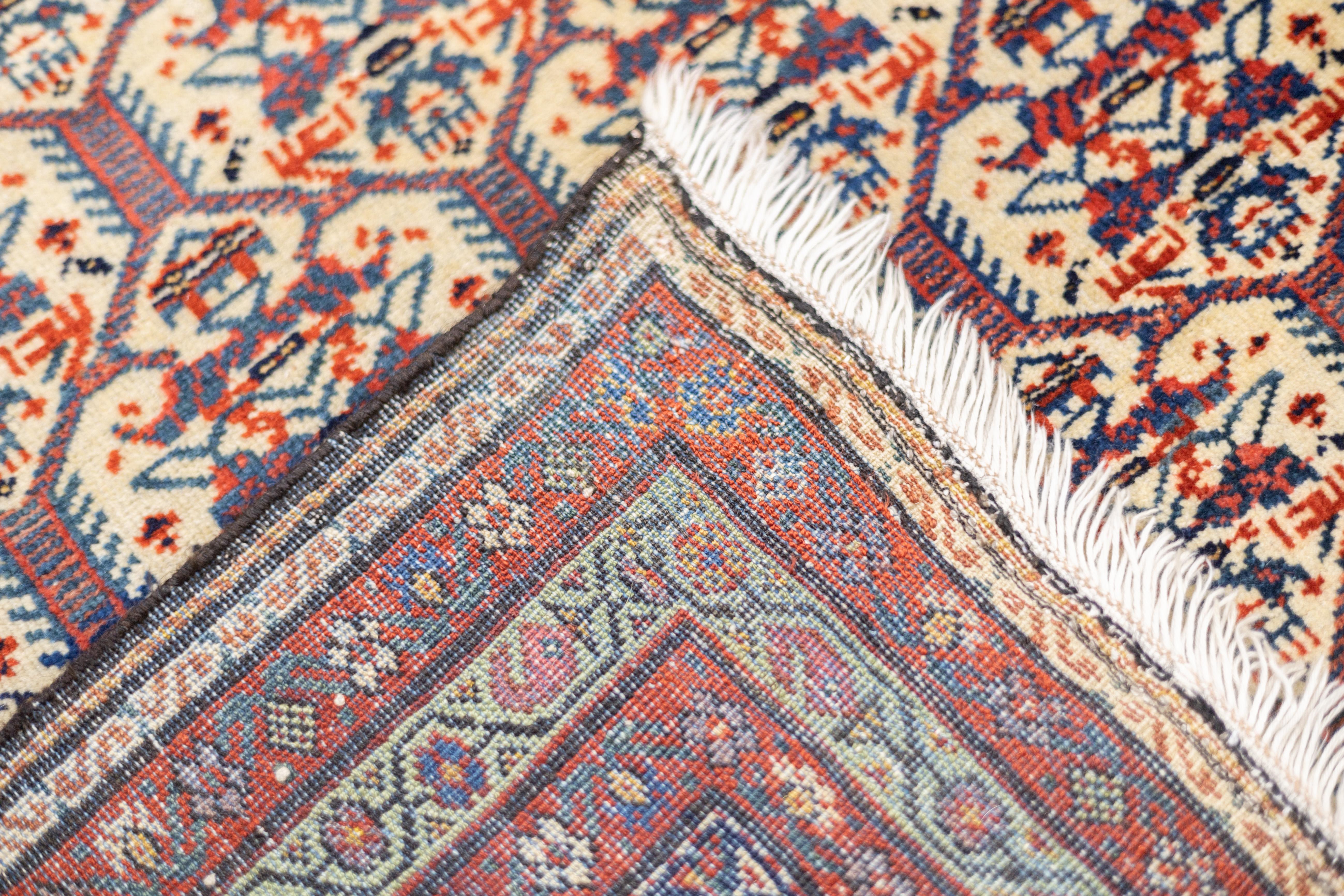 Antique Persian Farahan Rug 4'4'' x 6'6'' For Sale 8