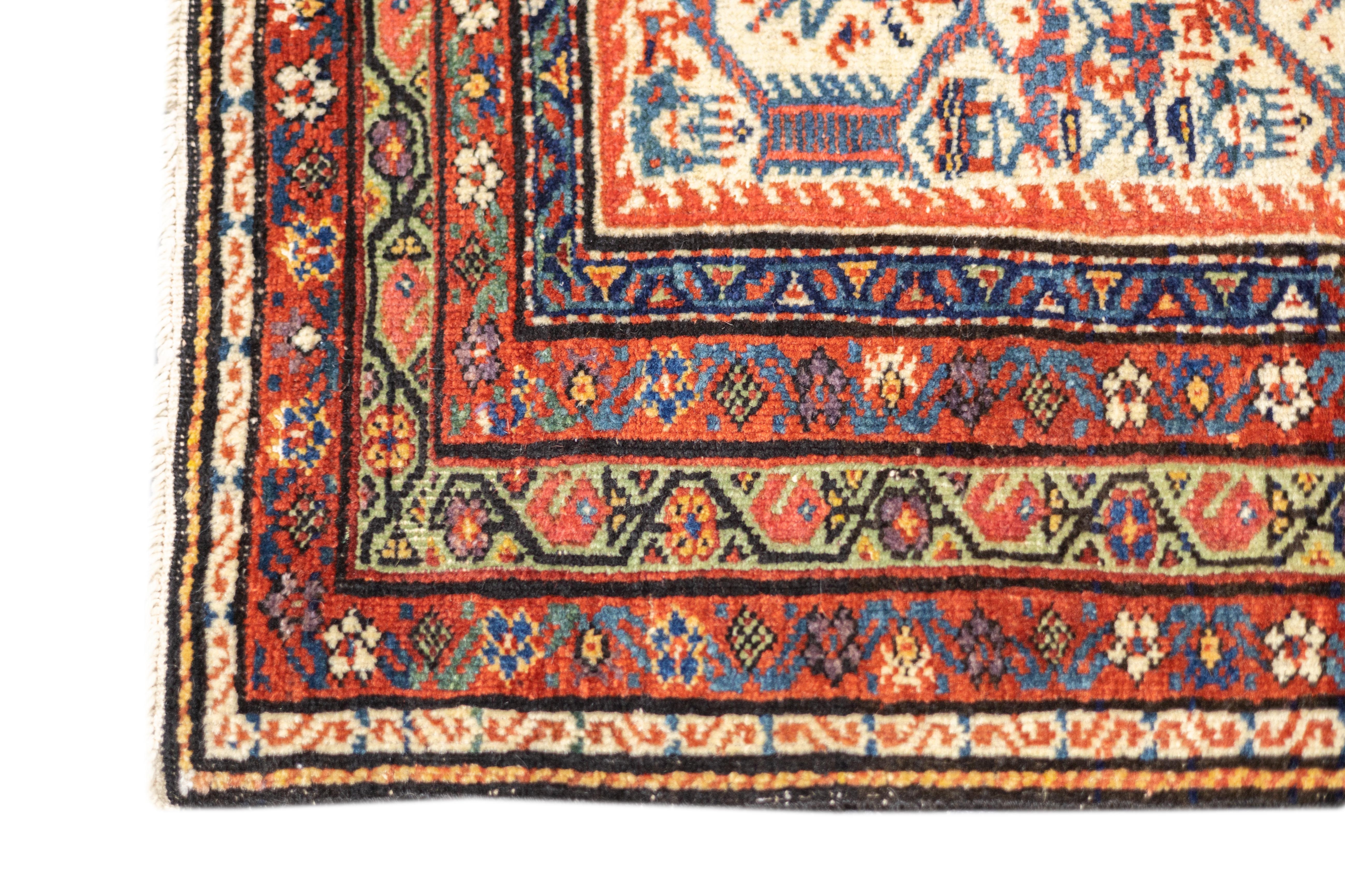 Antique Persian Farahan Rug 4'4'' x 6'6'' For Sale 2