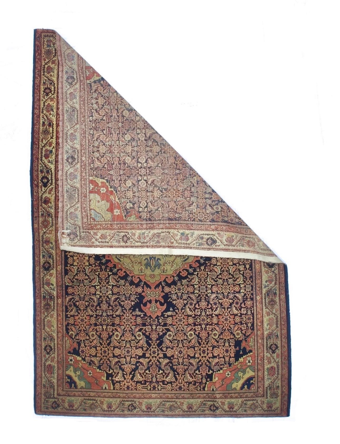 Antiker persischer Farahan-Teppich 4'4