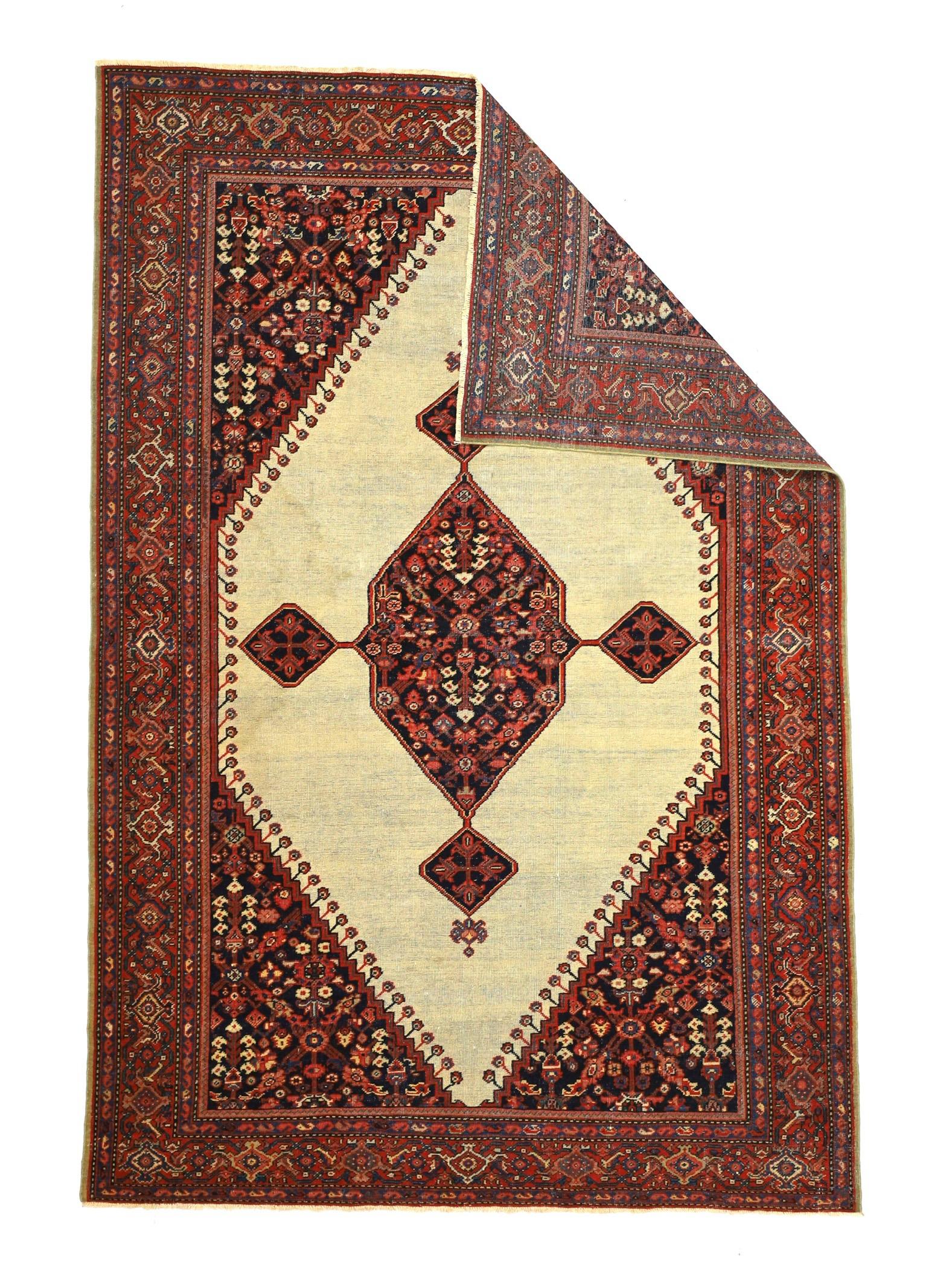 Antiker persischer Farahan-Teppich 4'6
