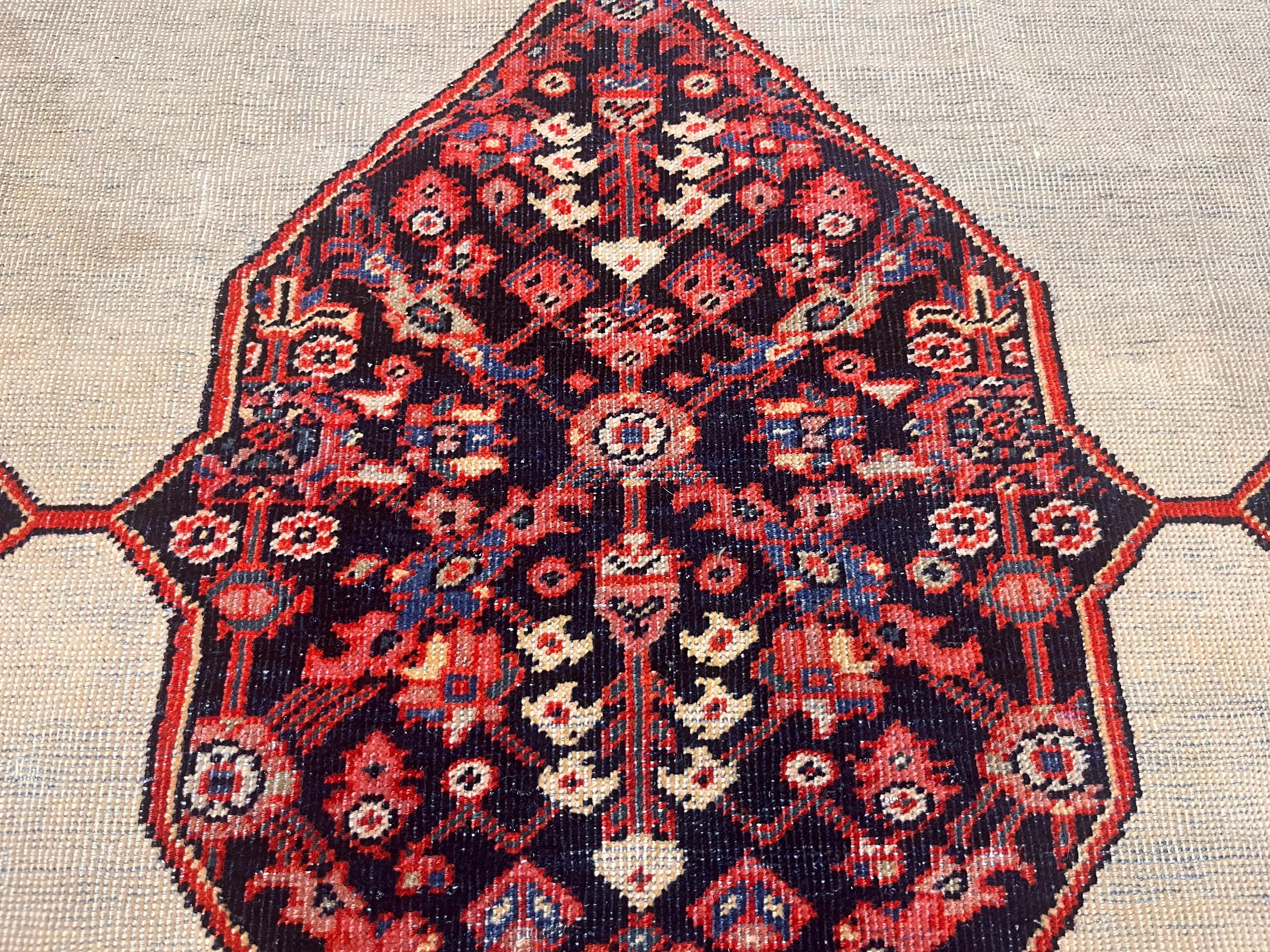 Antike persische Farahan Teppich 4'6