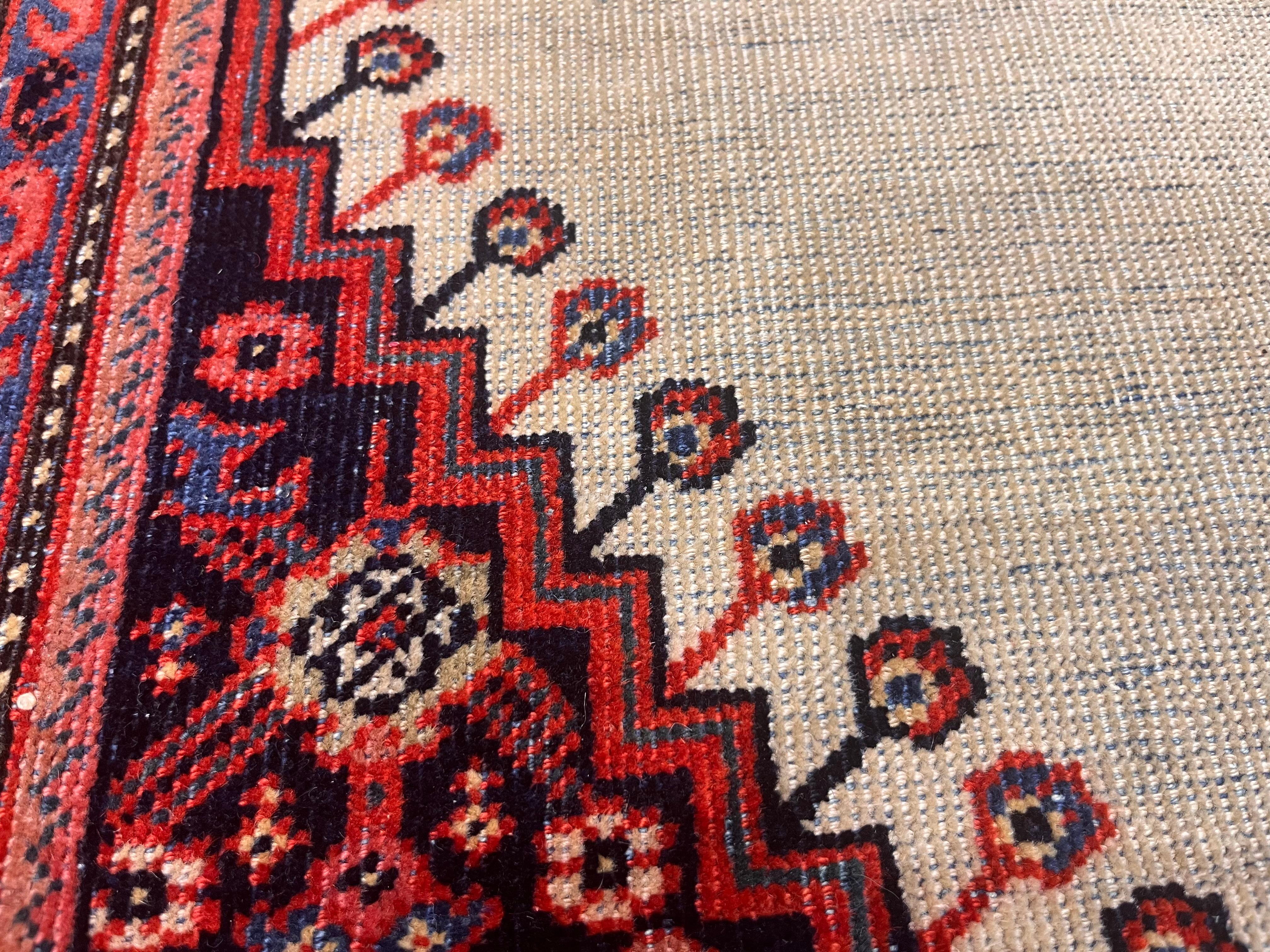 Antike persische Farahan Teppich 4'6