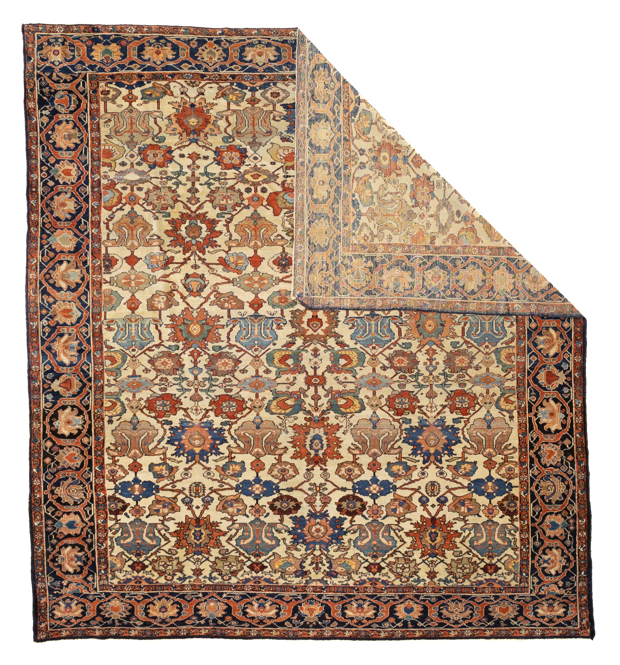 Antiker persischer Farahan-Teppich 8'6