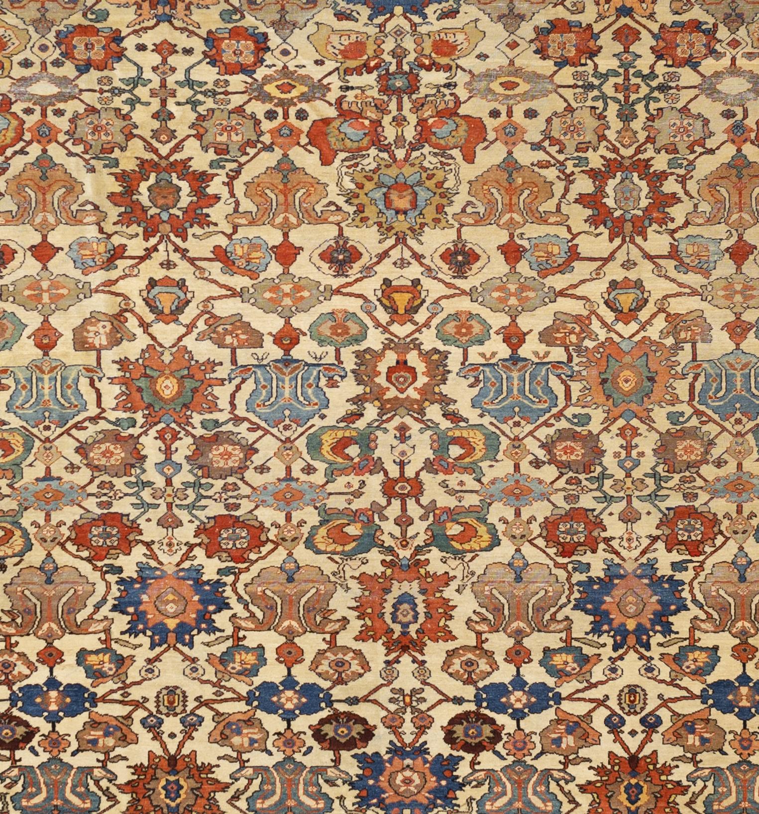 Antiker persischer Farahan Teppich 8'6