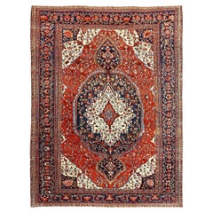 Antique Persian Farahan Rug - Size: 12'2 X 9'2