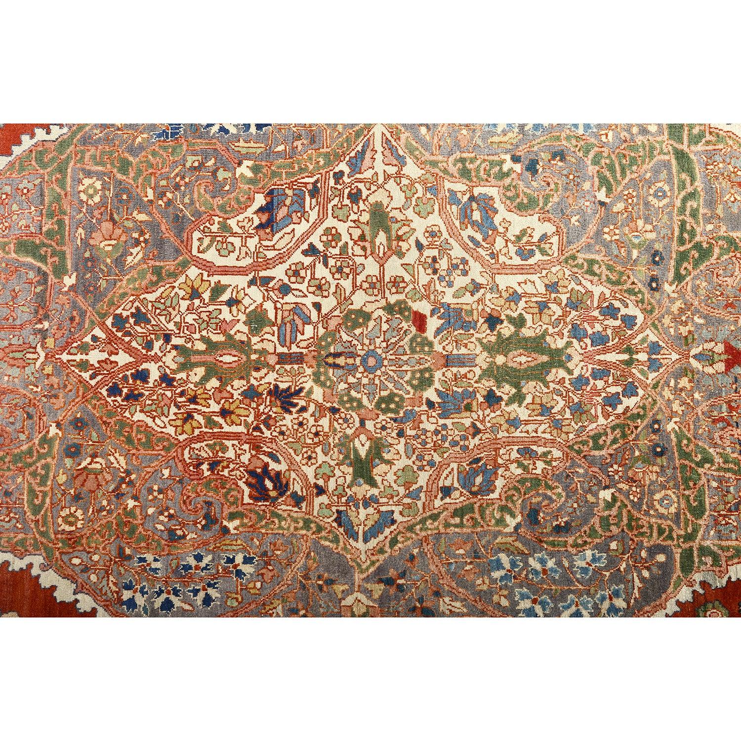 Annodato a mano Tappeto antico persiano Farahan - Dimensioni: 1'8 X 8'4 in vendita