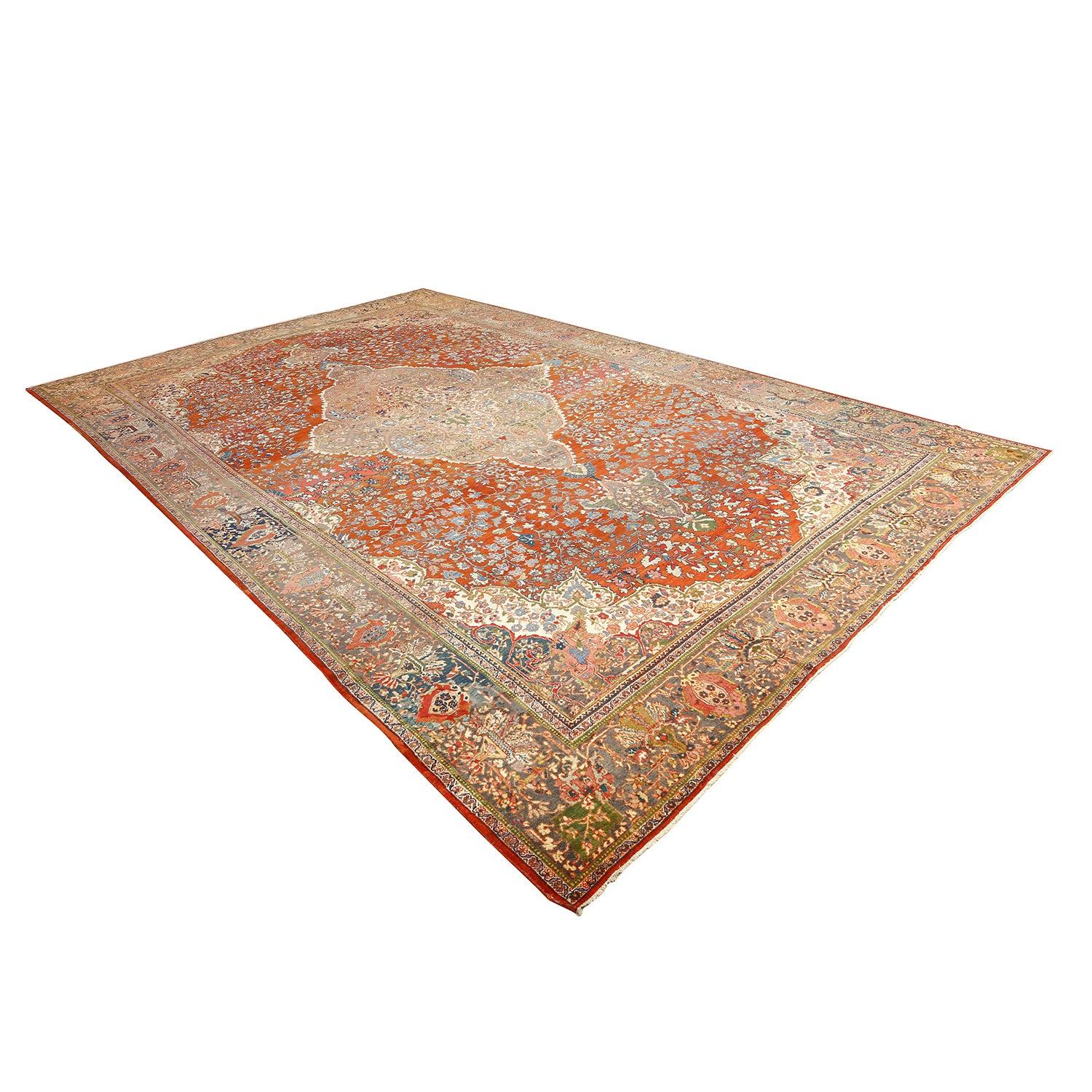 Sarouk Farahan Tapis persan Farahan ancien - Taille : 18'8 X 11'8 en vente