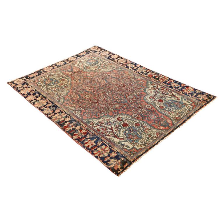 Antiker persischer Farahan-Teppich - Größe: 4ft 3in x 3ft 0in (Sarouk Farahan) im Angebot