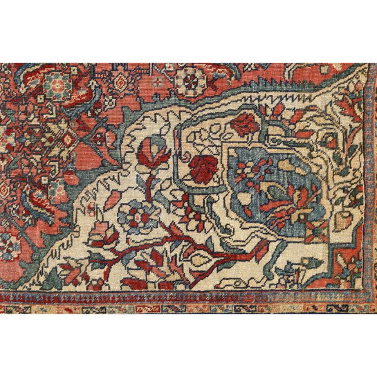 Antiker persischer Farahan-Teppich - Größe: 4ft 3in x 3ft 0in (Persisch) im Angebot