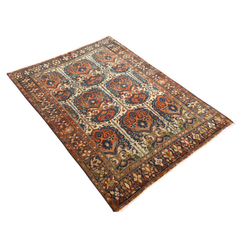 Sarouk Farahan Tapis persan Farahan ancien - Taille : 4 pieds 8 po. x 3 pieds 5 po. en vente