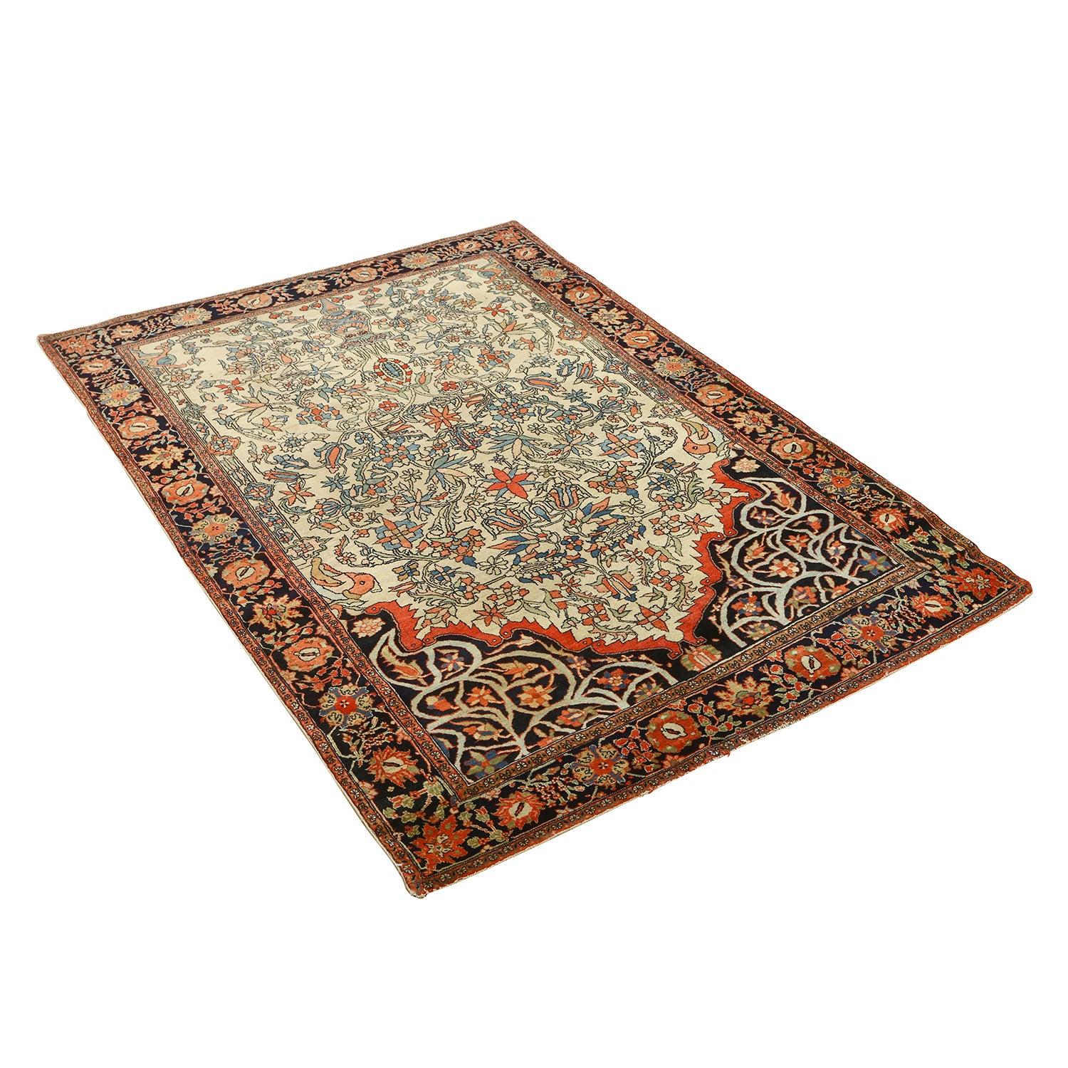 Sarouk Farahan Tapis persan Farahan ancien - Taille : 6'4 X 4'4 en vente