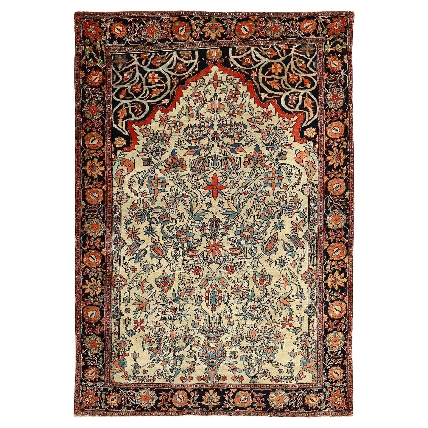 Antique Persian Farahan Rug - Size: 6'4 X 4'4