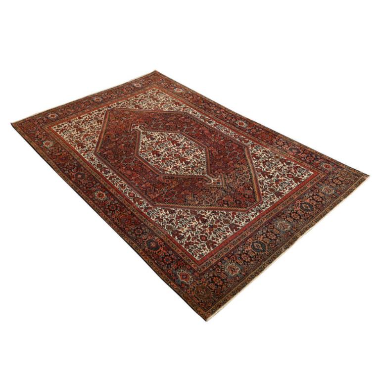 Sarouk Farahan Tapis persan Farahan ancien - Taille : 7 pieds 5 po. x 4 pieds 9 po. en vente