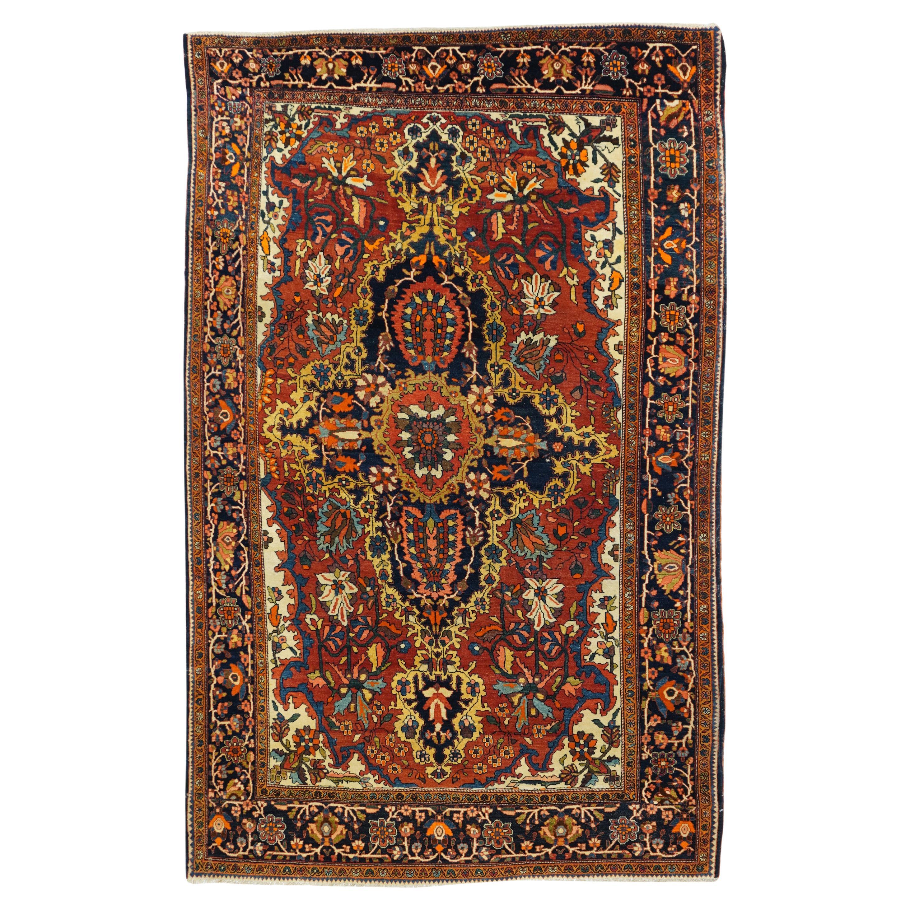 Antique Farahan Sarouk 4'6" x 7'