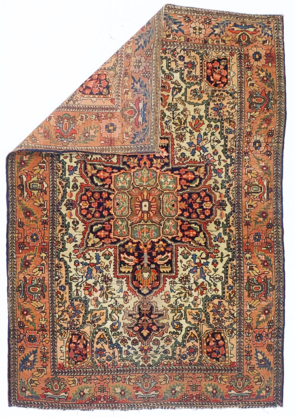 Antiker persischer Farahan Sarouk-Teppich 3'3