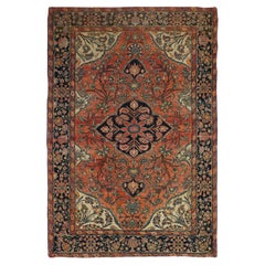 Antique Persian Farahan Sarouk Rug 3'4'' x 4'10''