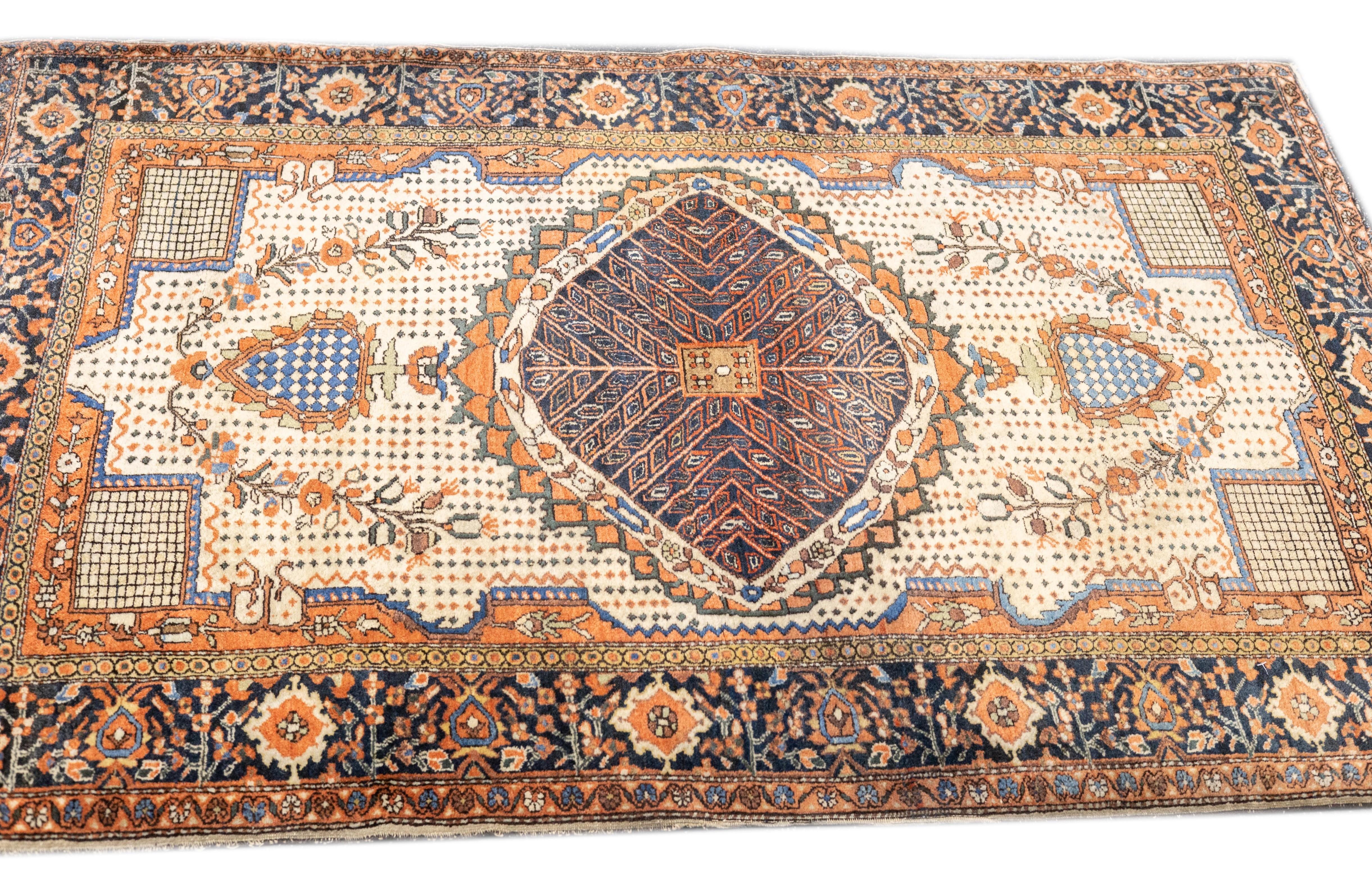 Antique Persian Farahan Sarouk Rug 3'4'' x 4'11'' For Sale 2