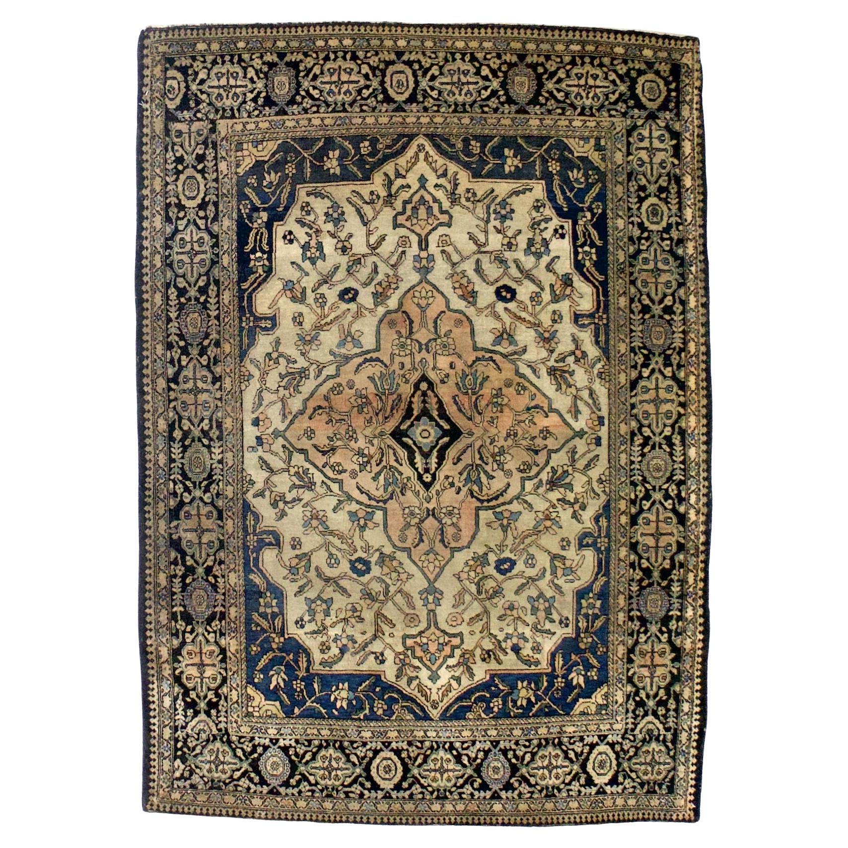 Antique Persian Farahan Sarouk Rug 3'5" x 4’10"