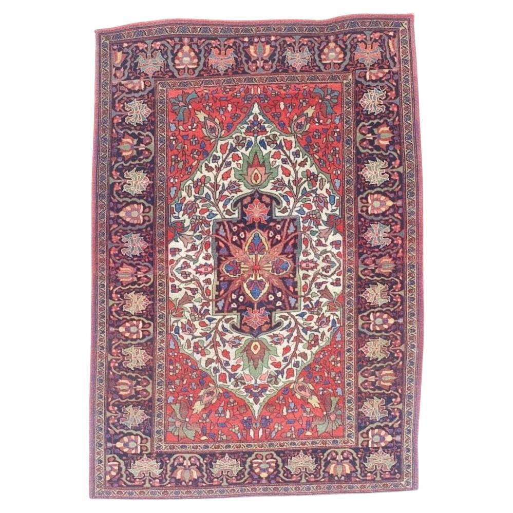 Antique Persian Farahan Sarouk Rug 3'5" x 4’10"